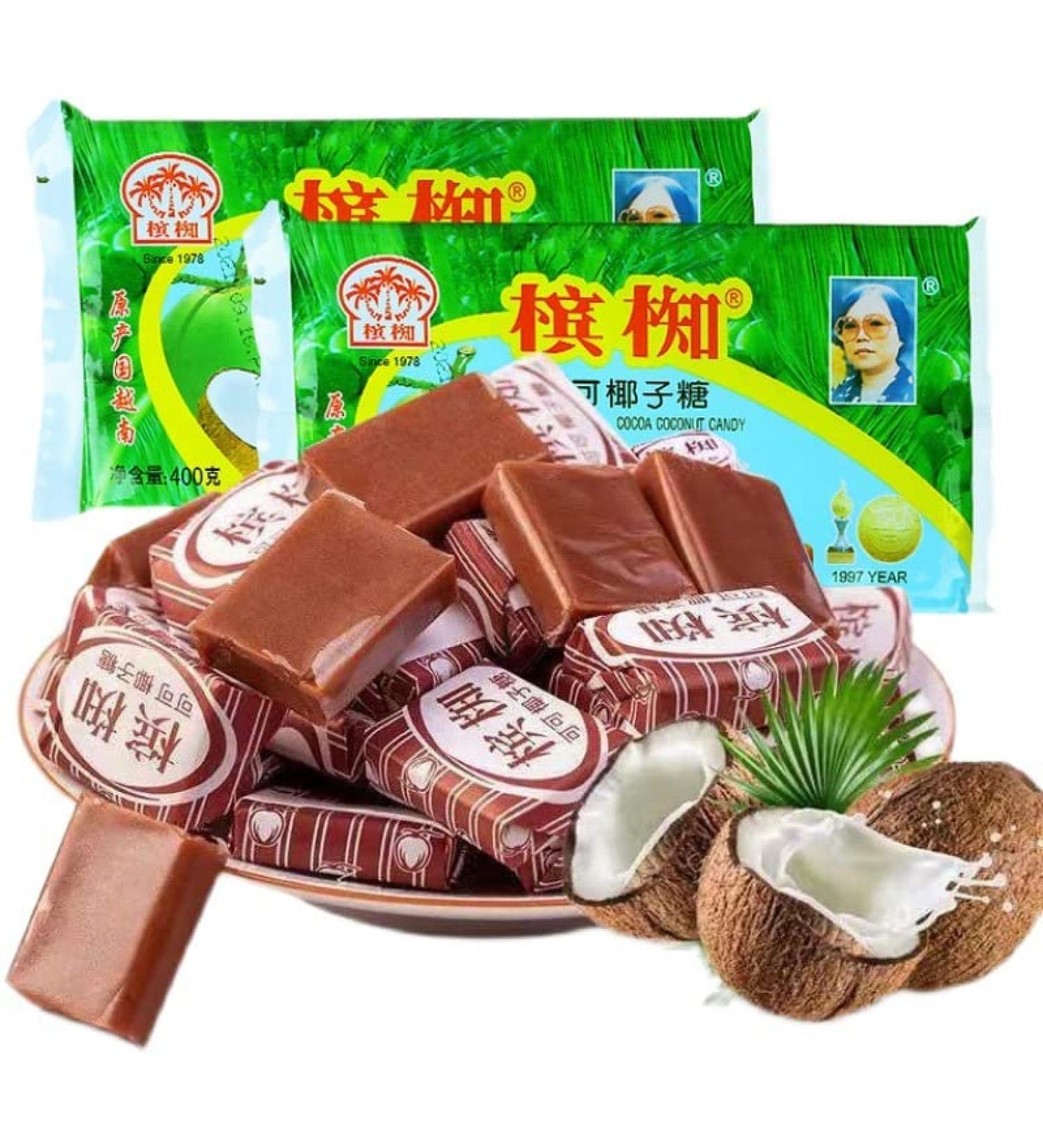 Coconut Candy Coco Coconut Candy Childhood Flavor Candy Leisure Nostalgic Snacks Vietnamese Specialty 14.1 Oz(400 Gram) (14.1 Oz(Pack of 1)) - Buy Online on GoSupps.com