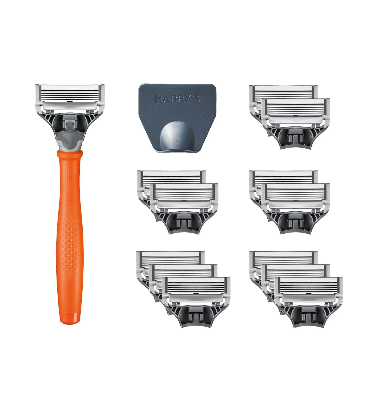Harry's Razors for Men - Men's Razor + 13 Razor Blade Refills 5 Blade Razors for Men 13 Razor Head Refills Orange 13 count (Pack of 1) - Buy Online on GoSupps.com
