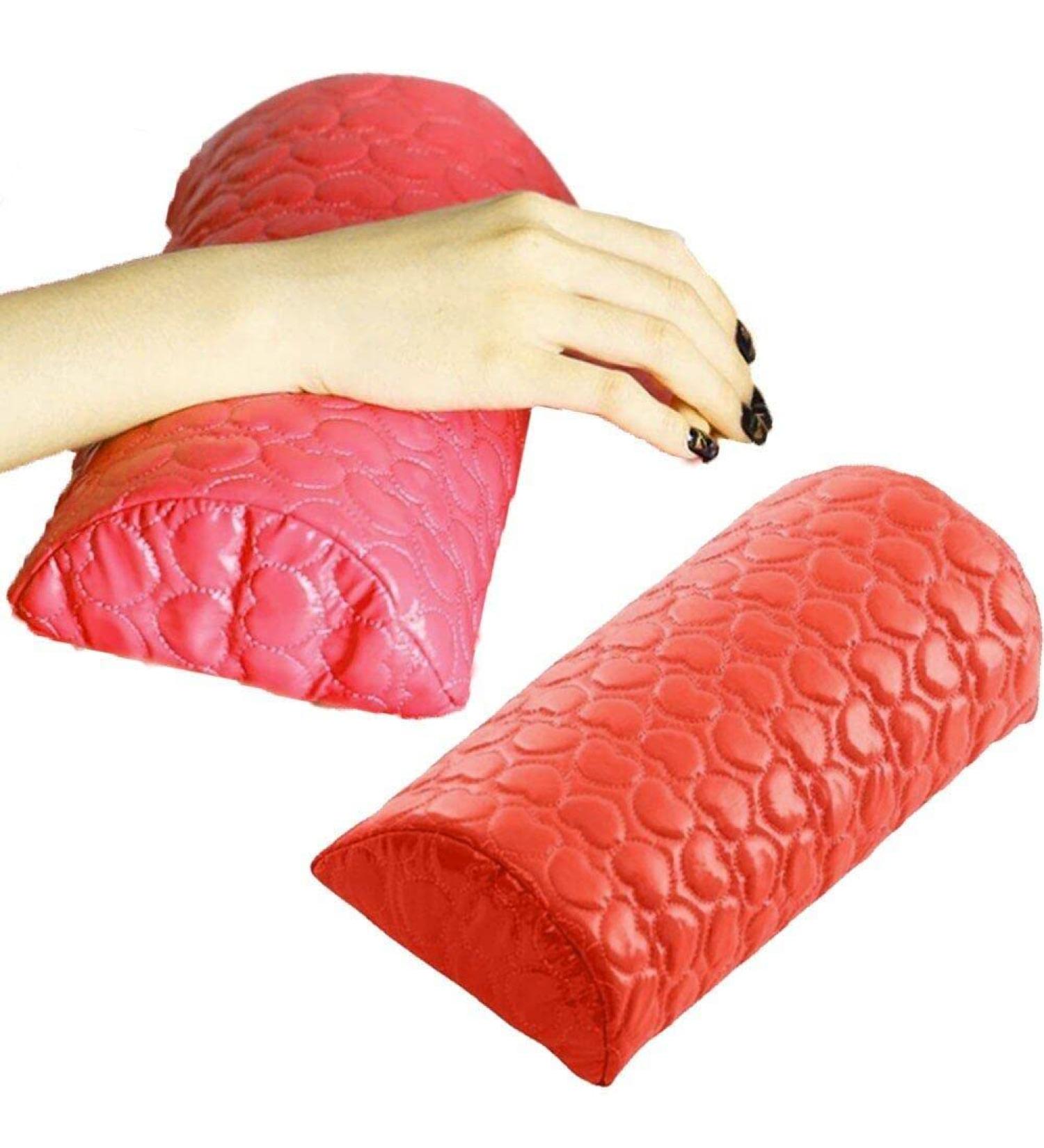 Hand Cushion Holder Nail Art Mat Pad Soft Pu Leather Sponge Arm Rest Heart Design Nail Pillow Manicure Art Beauty Tools Red - Buy Online on GoSupps.com