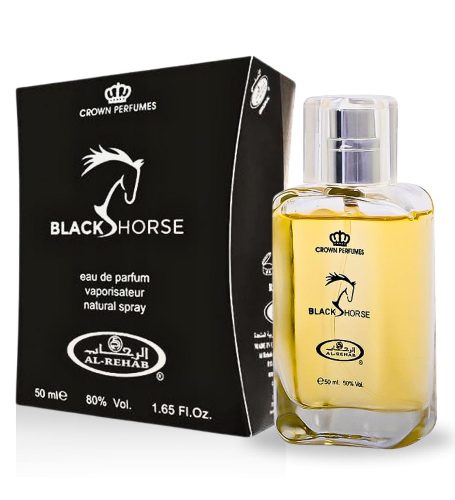 Al-Rehab Black Horse EDP - 50ML (1.7 OZ) Long Lasting & Luxurious Scents of Arabia Perfumes For Men & Women. 1.7 Fl Oz (Pack of 1) Black Horse Spray - Buy Online on GoSupps.com