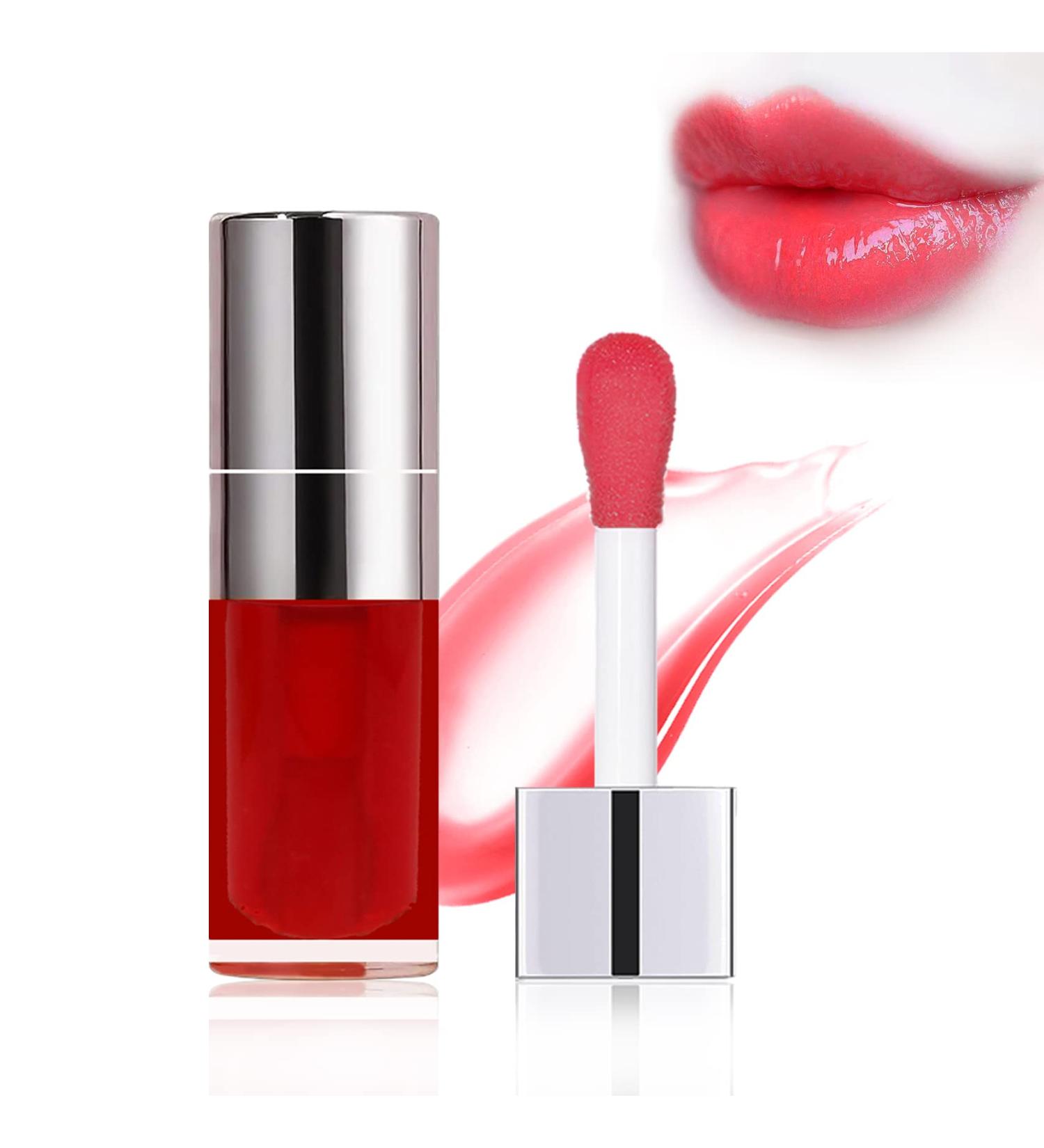 ZHISHUDL Plumping Lip Gloss Makeup Gift - Cherry Red Lip Tint Stain for Hydrating and Moisturizing Lips - Buy Online on GoSupps.com