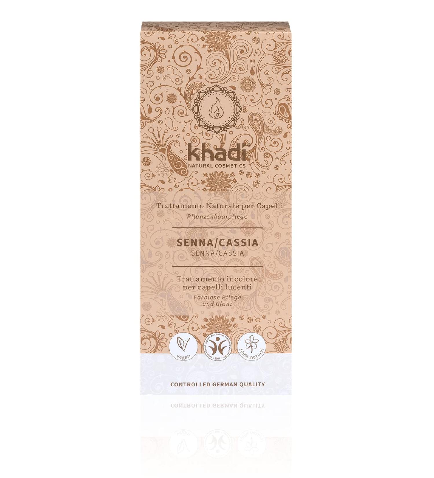 Buy Khadi Senna Cassia Plant Hair Color - 100% Natural Vegan Henna for Shine & Volume | Certified Natural Cosmetics - 100g - Buy Online on GoSupps.com