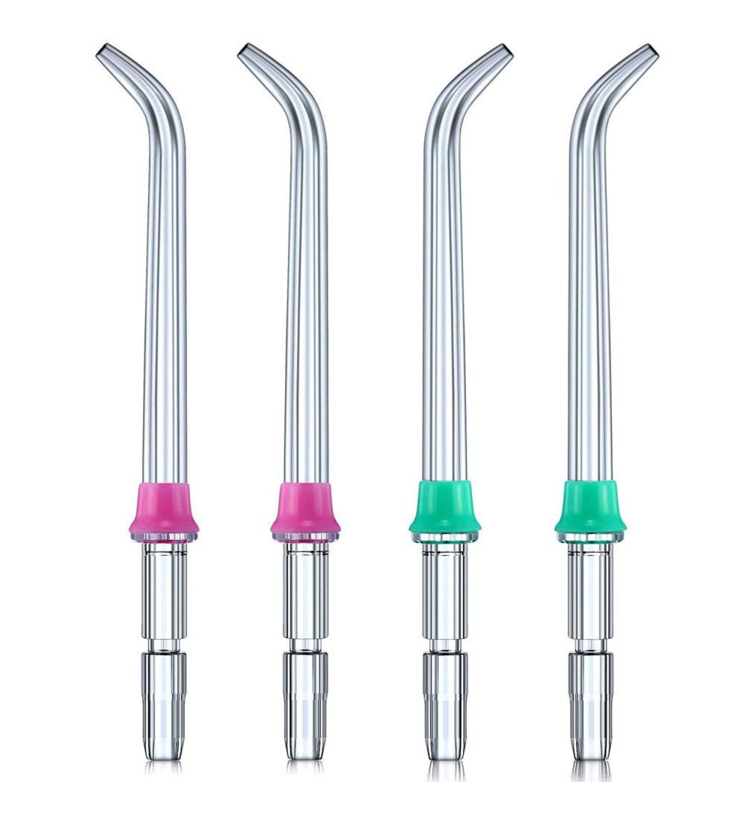 EUFANCE Replacement Jet Tips for Waterpik Water Flosser - 4pcs Nozzles (Green & Pink) - Dental Water Jet Accessories - Buy Online on GoSupps.com