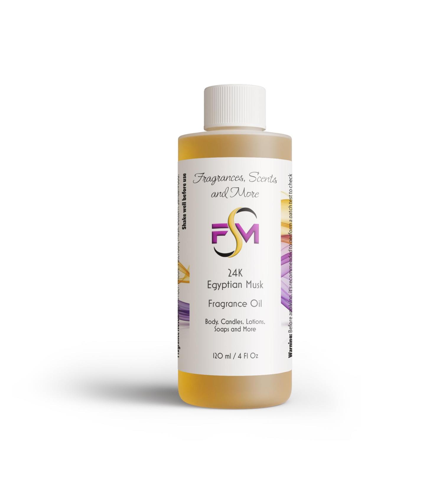 Fragrances Scents and More 24K Egyptian Musk Fragrance Oil - 4 Fl Oz Plastic Bottle (120ml) - Buy Online on GoSupps.com