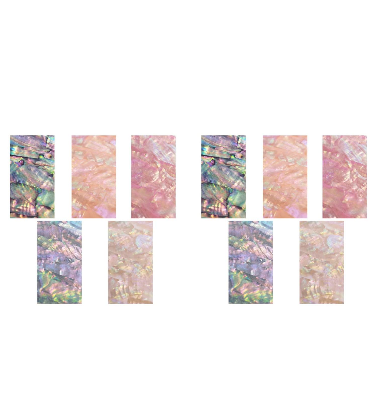 HDYS 10 Sheet Nail Art Sticker Adhesive Broken Gradient Shell Abalone Flakes 3D Nails Tips Manicure Gel Polish - Buy Online on GoSupps.com