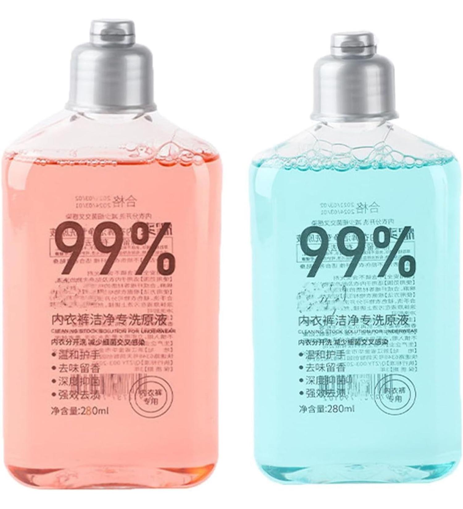 99% Period Panty Cleaner Underwear Laundry Detergent Liquid Underwear Detergent Laundry Detergent For Washing Underwear Plant Based Laundry Detergent Maintain Underwear Freshness (Blue+Pink) - Buy Online on GoSupps.com