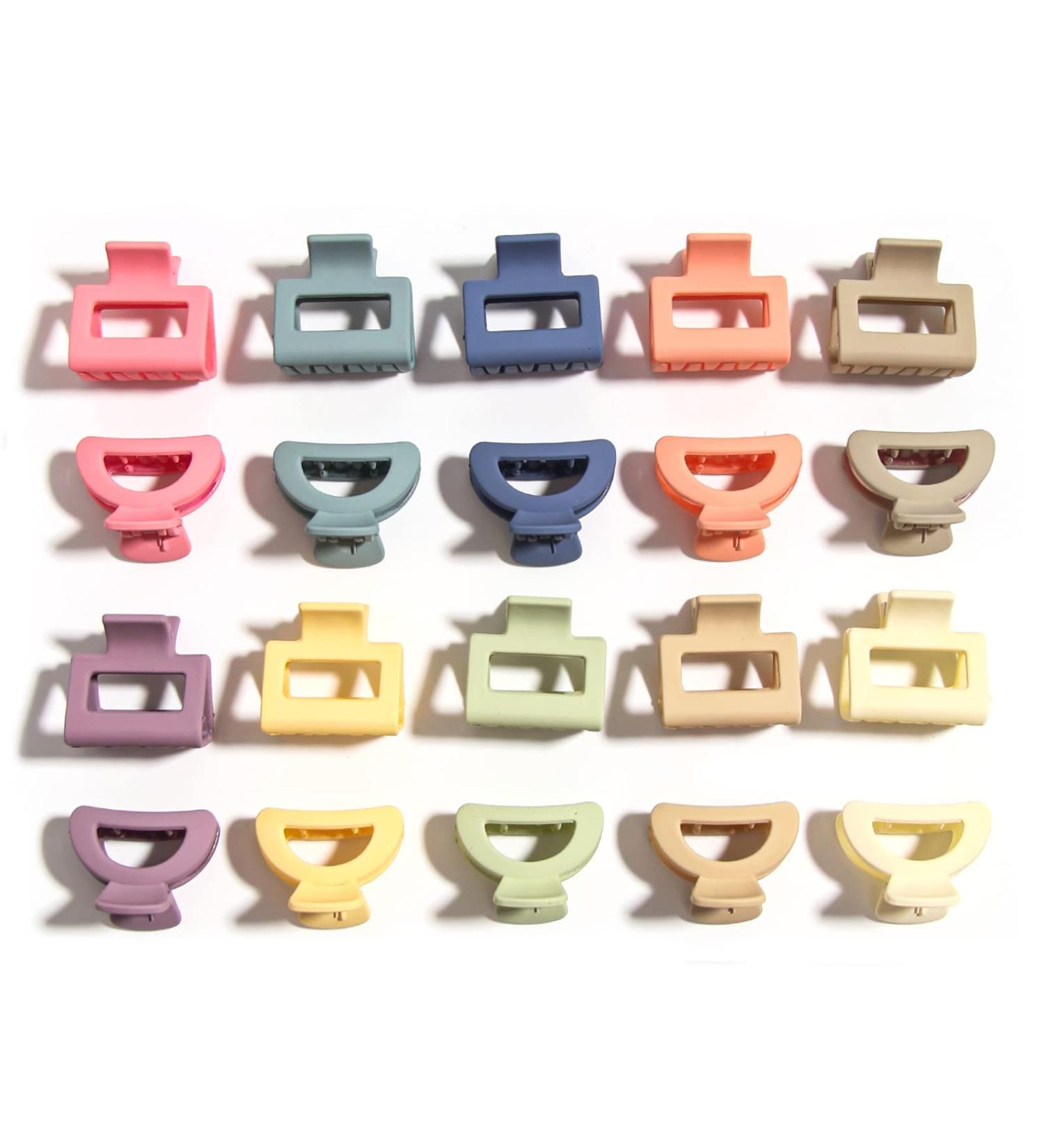 20 Pack Women's Candy Color Mini Hair Claw Clips - Non-Slip Hair Accessories (Popular Colors) - Buy Online on GoSupps.com