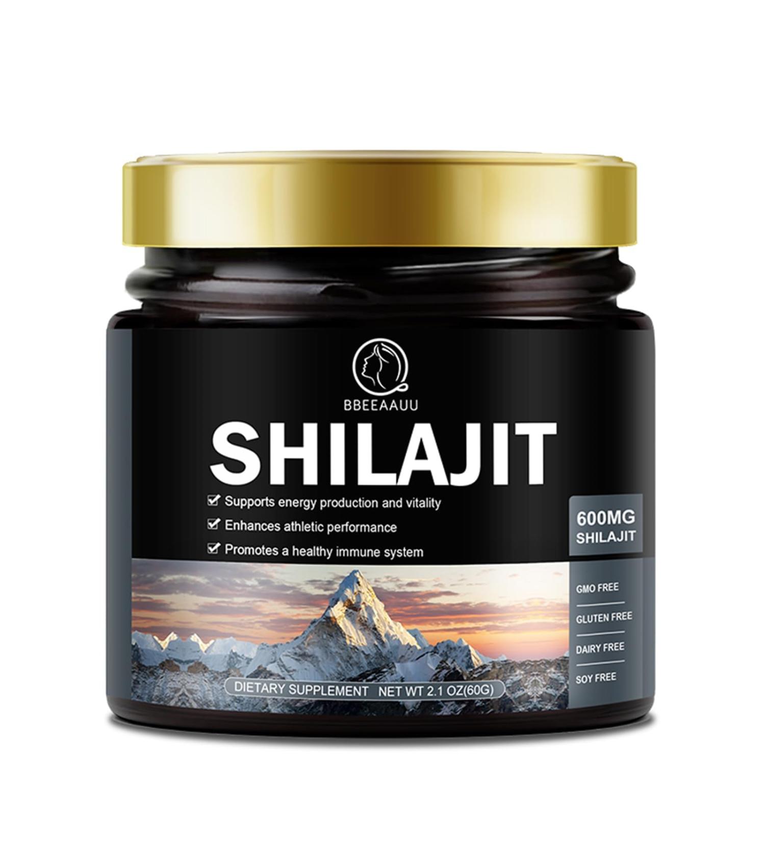 Resin 600MG 100% Shilajit 60 Grams High Potency Shilajit for Immune Support Energy Natural Shilajit Supplement with 85+ Trace Minerals & Fulvic Acids Resi