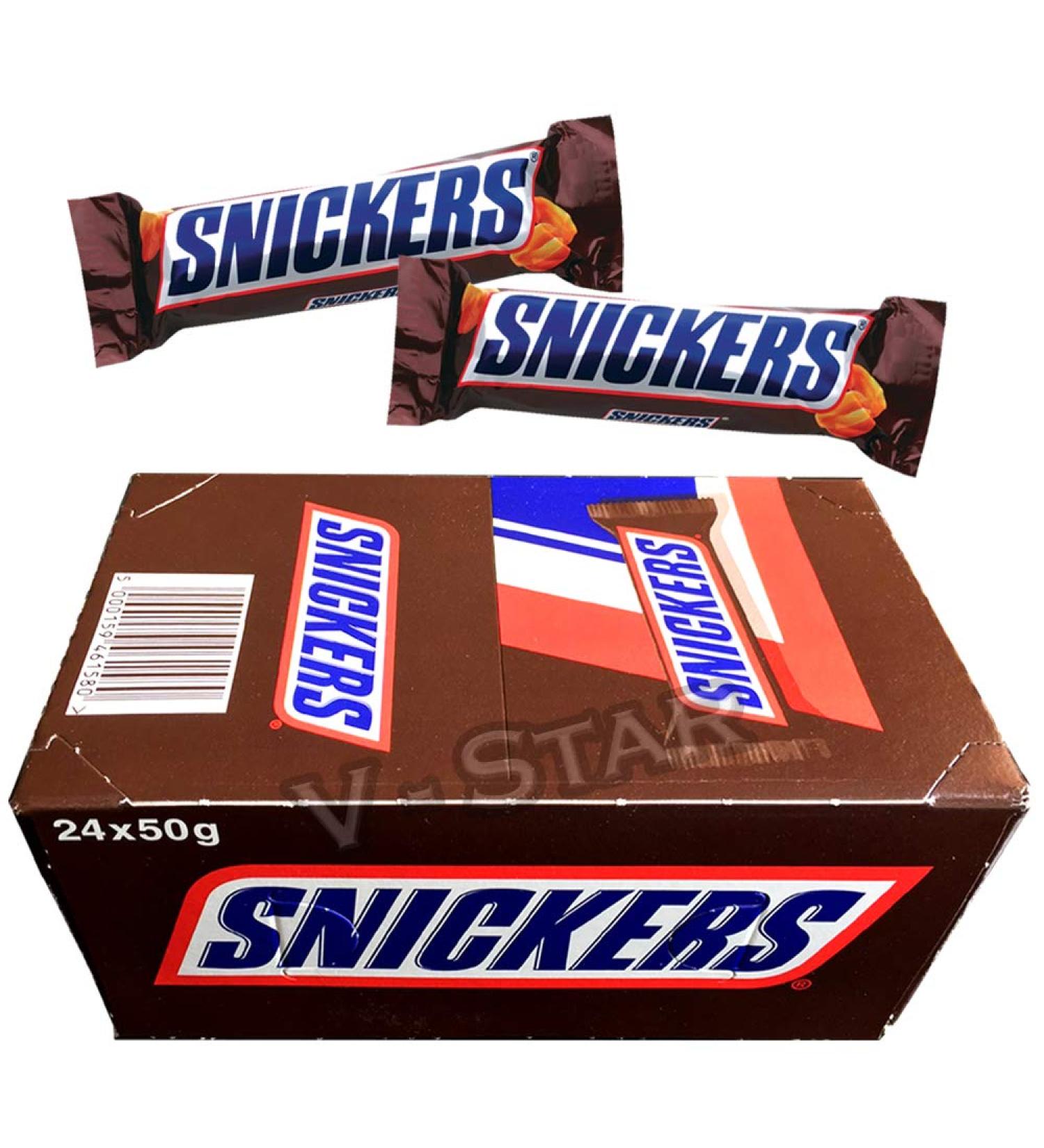ORIGINAL SNICKERS CHOCOLATE BAR 24 x 50g FULL BOX FRESH STOCK - 22.12.2019 - Buy Online on GoSupps.com
