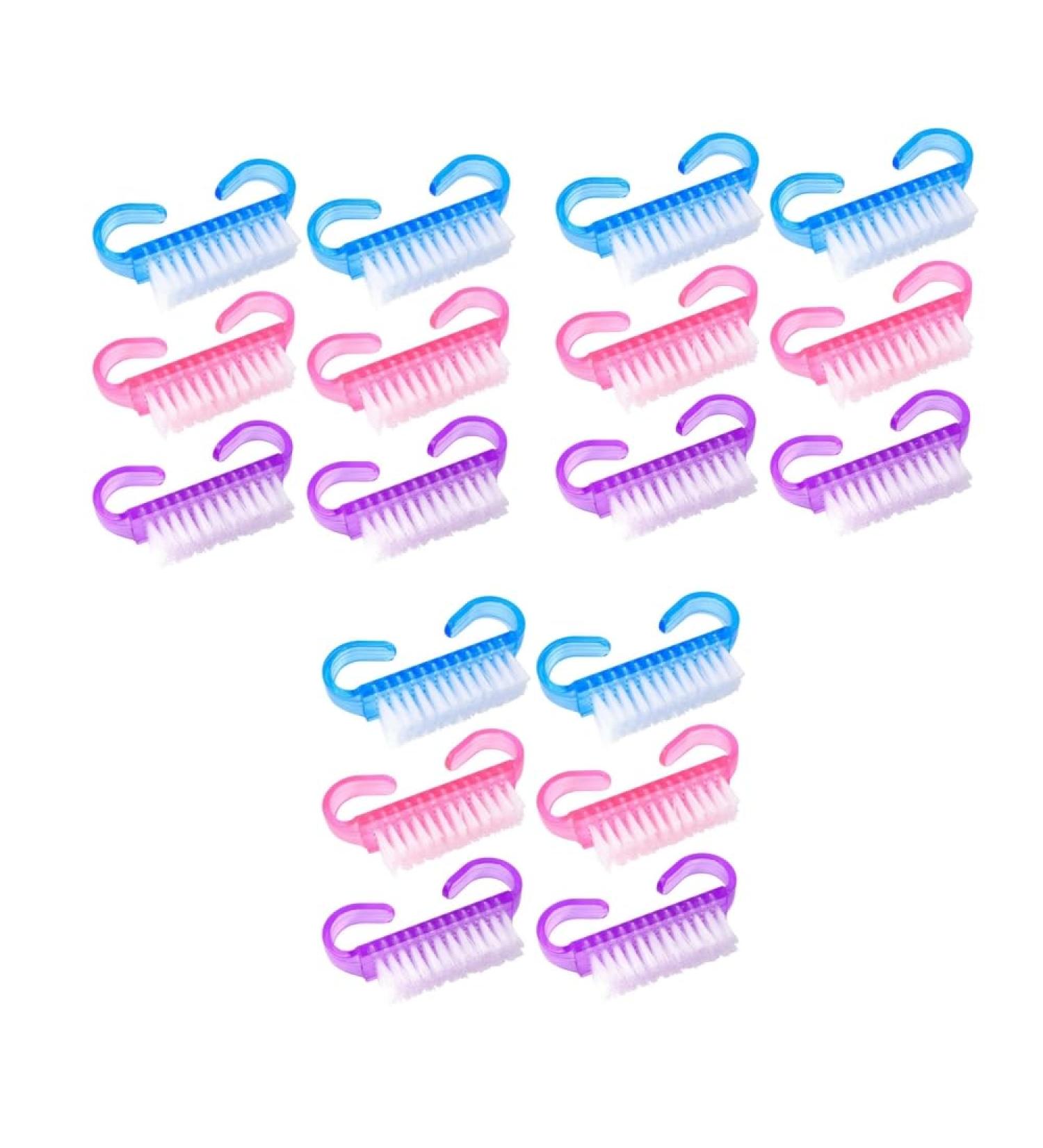 Changyeah 18 Pieces Nail Brush for Cleaning Fingers and Nails Manicure Scrubbers for Cleaning Nails with Handles Brushes for Men and Women Pet Teeth (3 Colours) - Buy Online on GoSupps.com