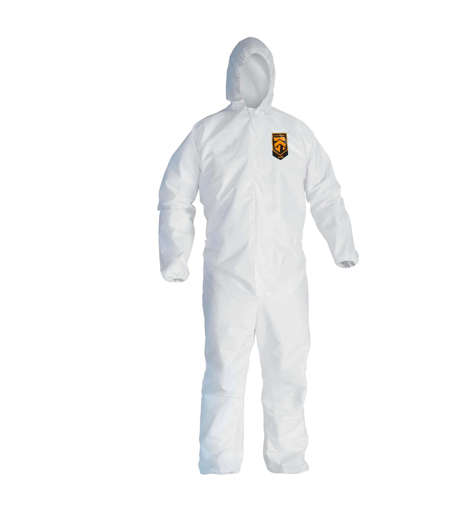 KleenGuard A40 Liquid & Particle Protection Coveralls (41172) White XL (Qty 25) X-Large