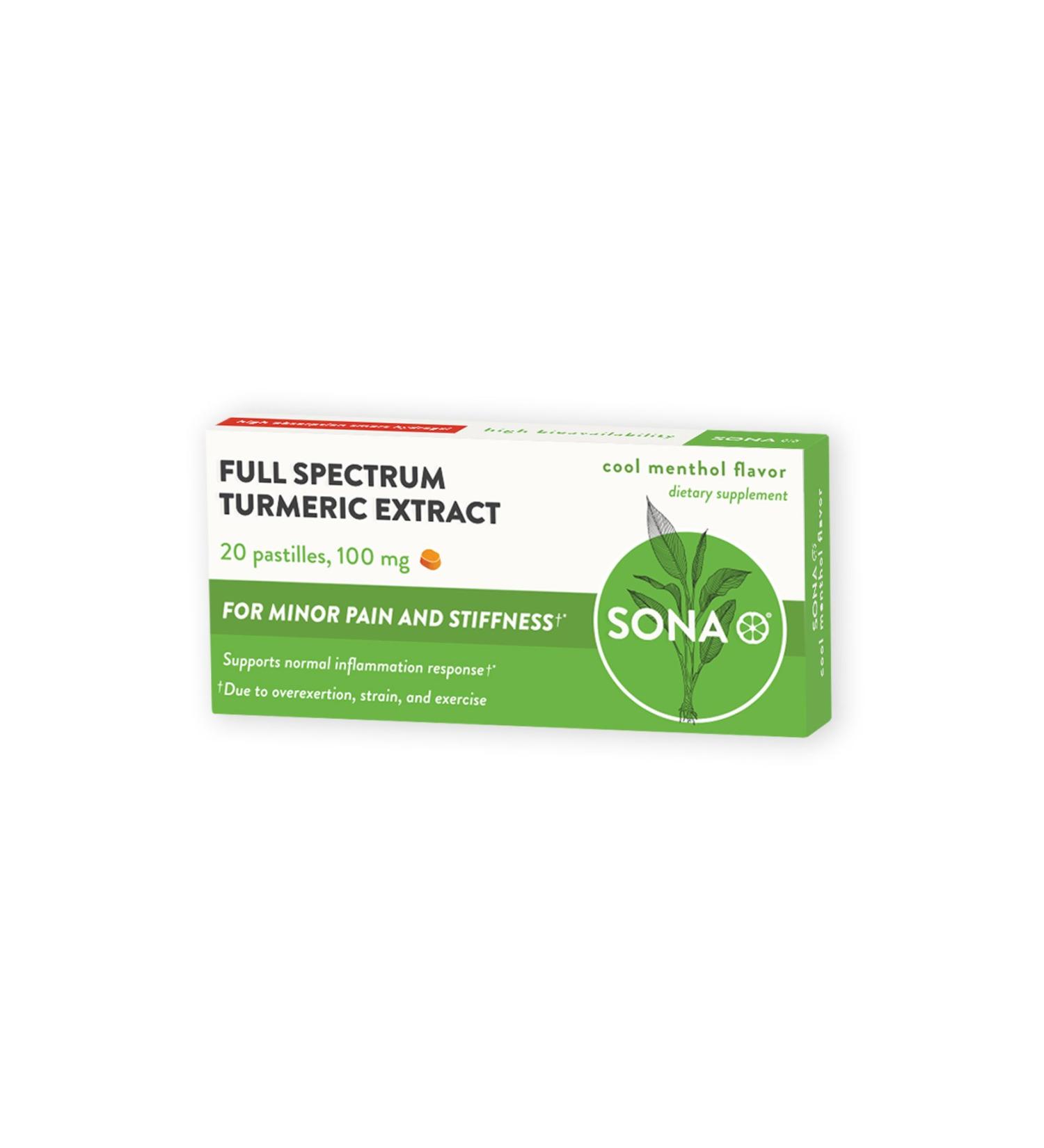 Sona Turmeric Pastilles - 600% Higher Curcumin Absorption | Dissolves Quickly - Buy Online on GoSupps.com