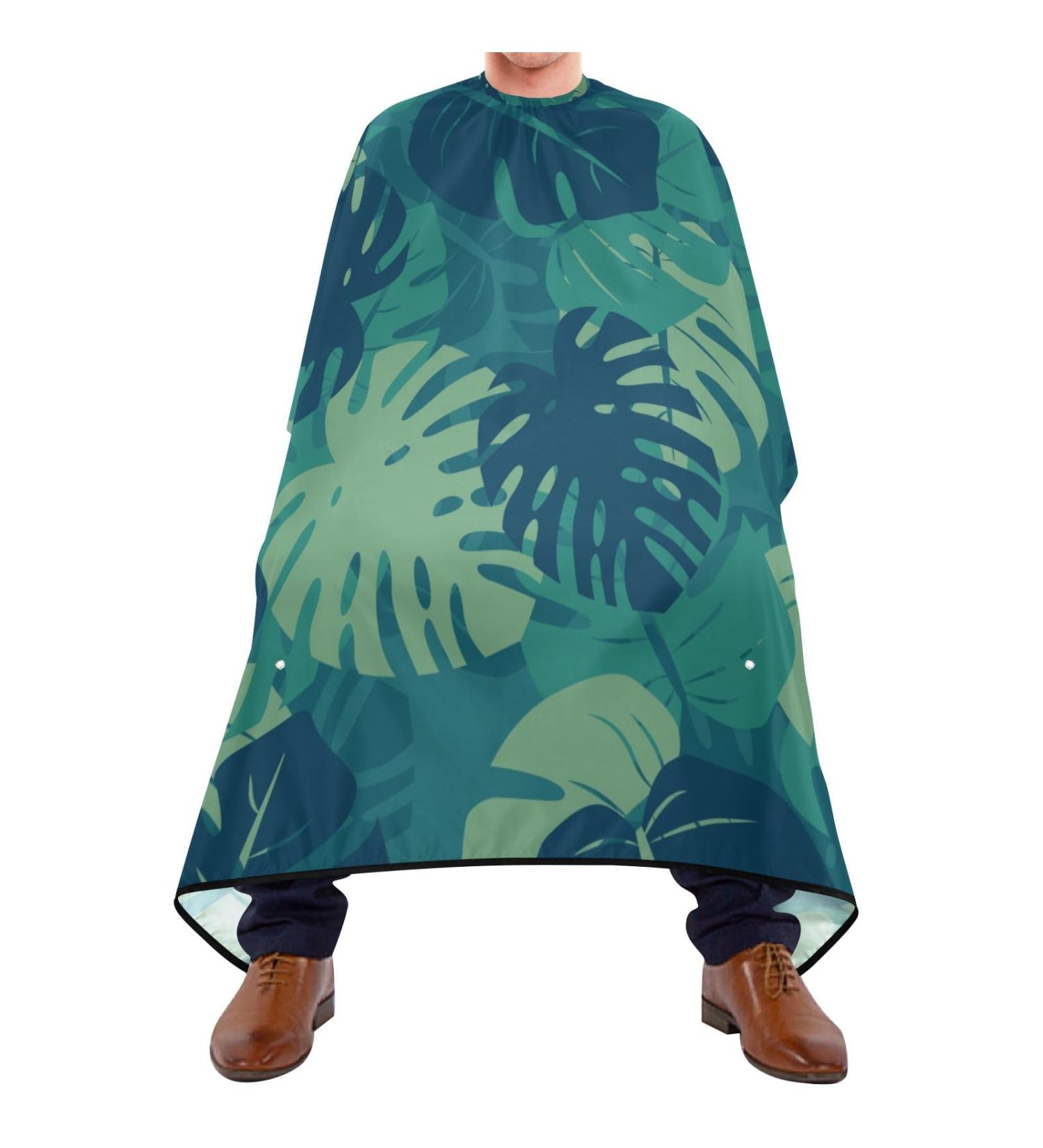 Waterproof Barber Cape - Tropical Leaves & Cheetah Haircut Bib for Men & Women | Unisex Hair Cutting Cape - Buy Online on GoSupps.com