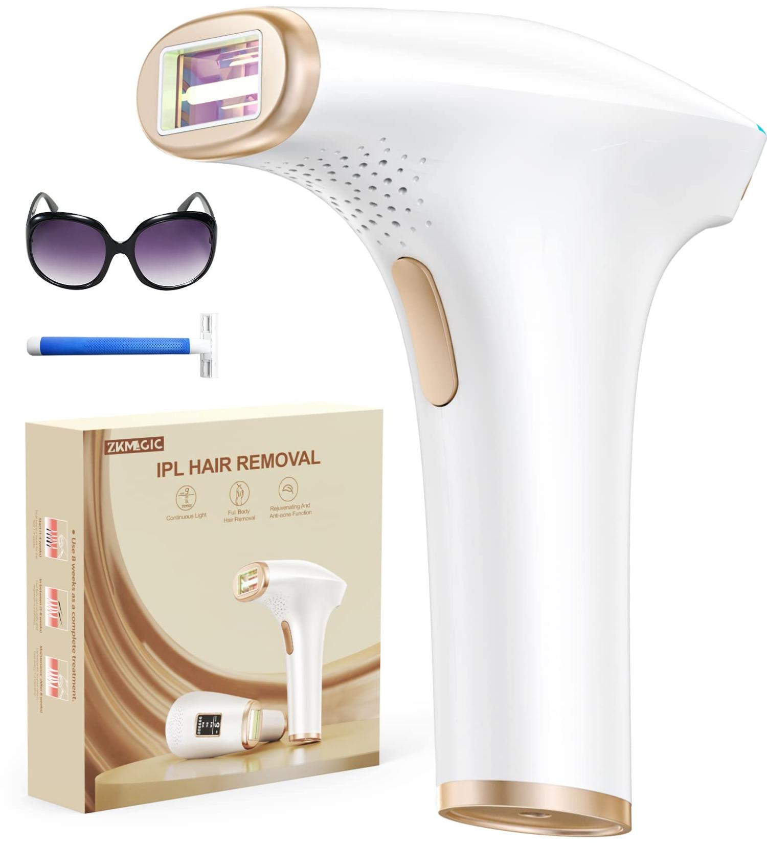 IPL Hair Removal Laser Device - Pain-Free 9 Energy Levels 3 Functions 999 900 Impulses for Men & Women - Face Legs Armpits & Body - Buy Online on GoSupps.com