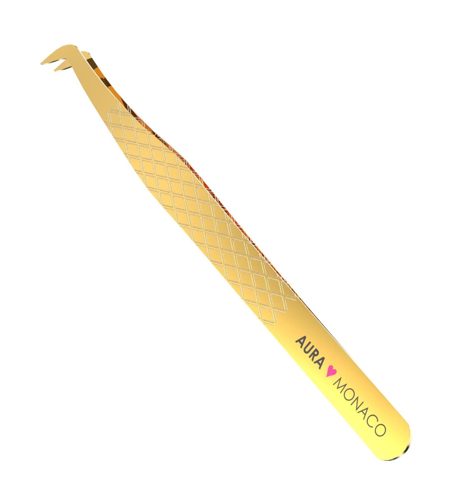 Aura monaco eyelashes tweezers manhattan for volume eyelash extensions Professional professional lash premium precision eyelash tweezers curved lace