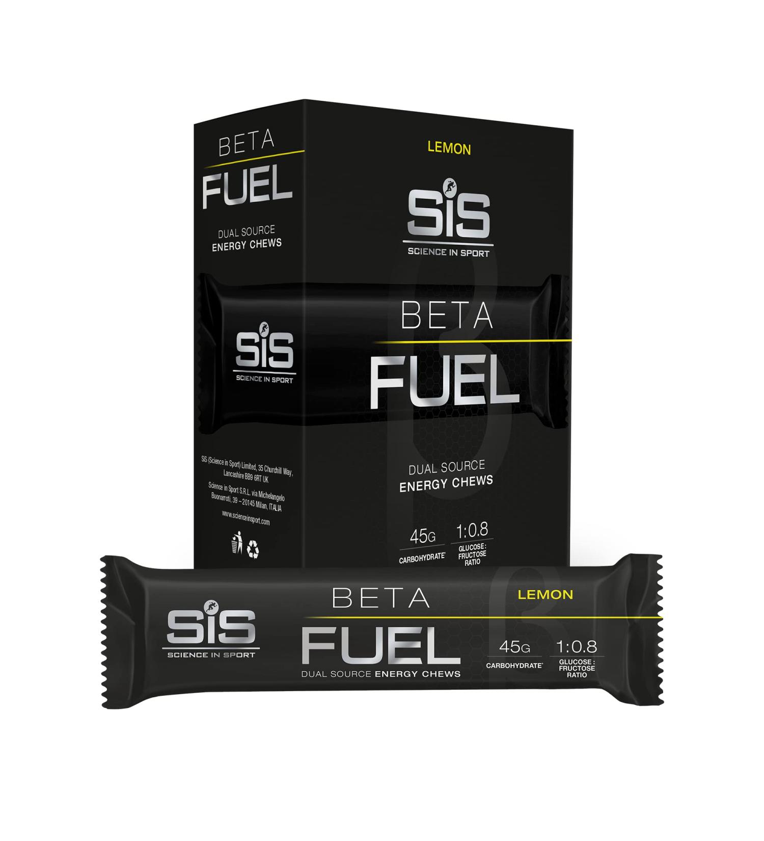 Science in Sport Beta Fuel Riegel | Vegan Energy Bar - 45g Carbs | 6-Pack Lemon Flavor | Endurance Athlete Fuel - Buy Online on GoSupps.com