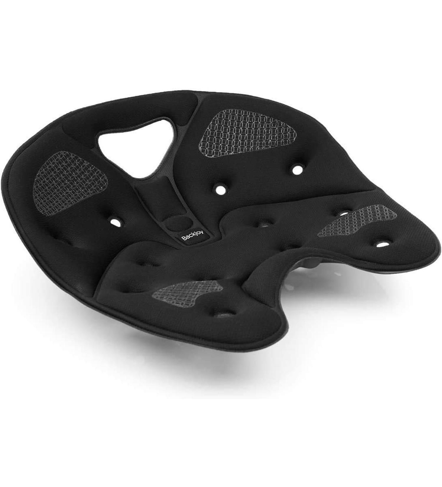 BackJoy SitSmart Fabric Posture Cushions | Lumbar Support for Lower Back Pain | Improve Posture | Car/Office/Hard Surface/Desk Chairs | For Adults (Core Traction, Black) - Buy Online on GoSupps.com