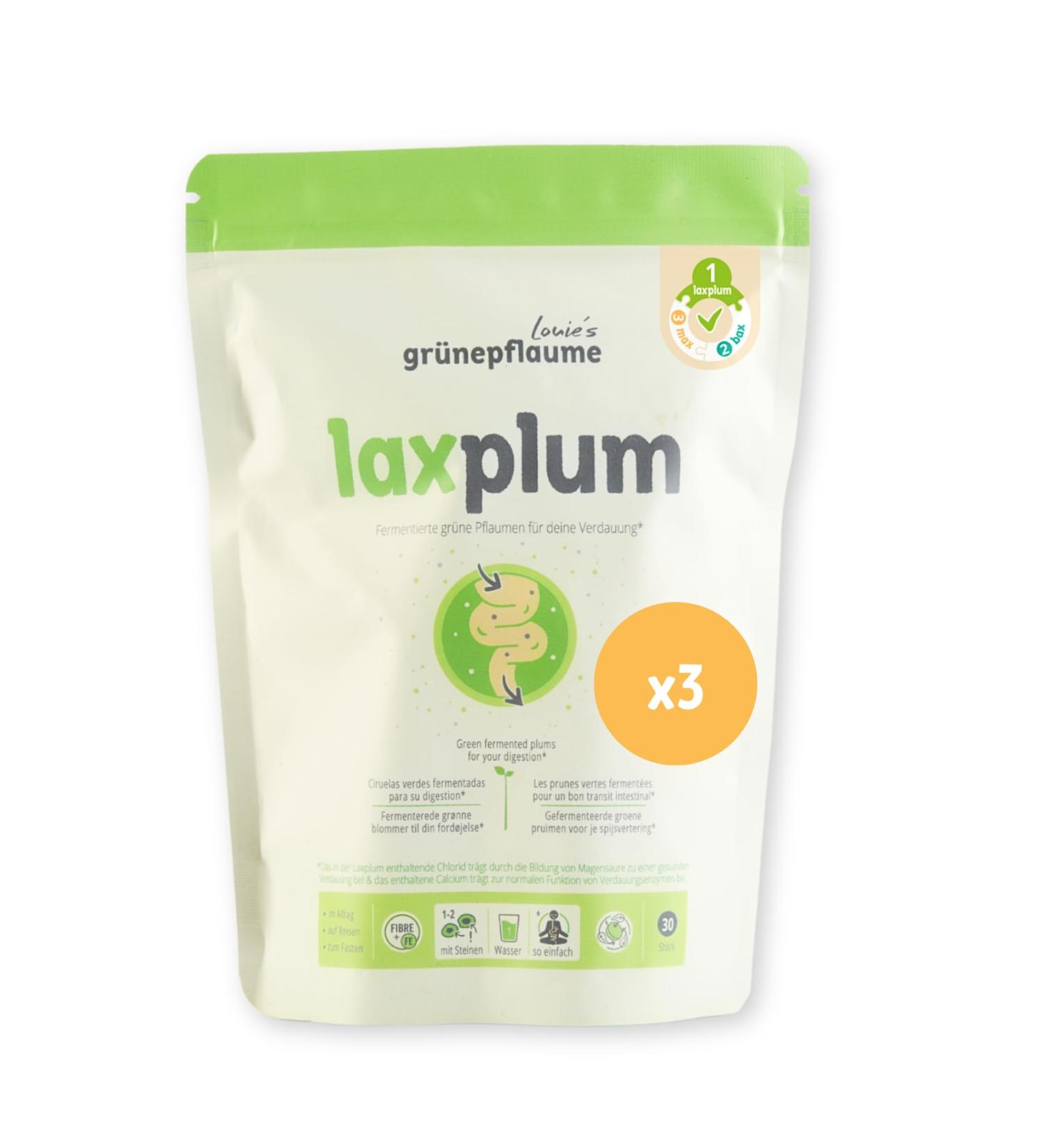 Buy Laxplum: Fermented Green Plum for Digestion - 90 Pieces | Perfect for Travel & Fasting - Buy Online on GoSupps.com