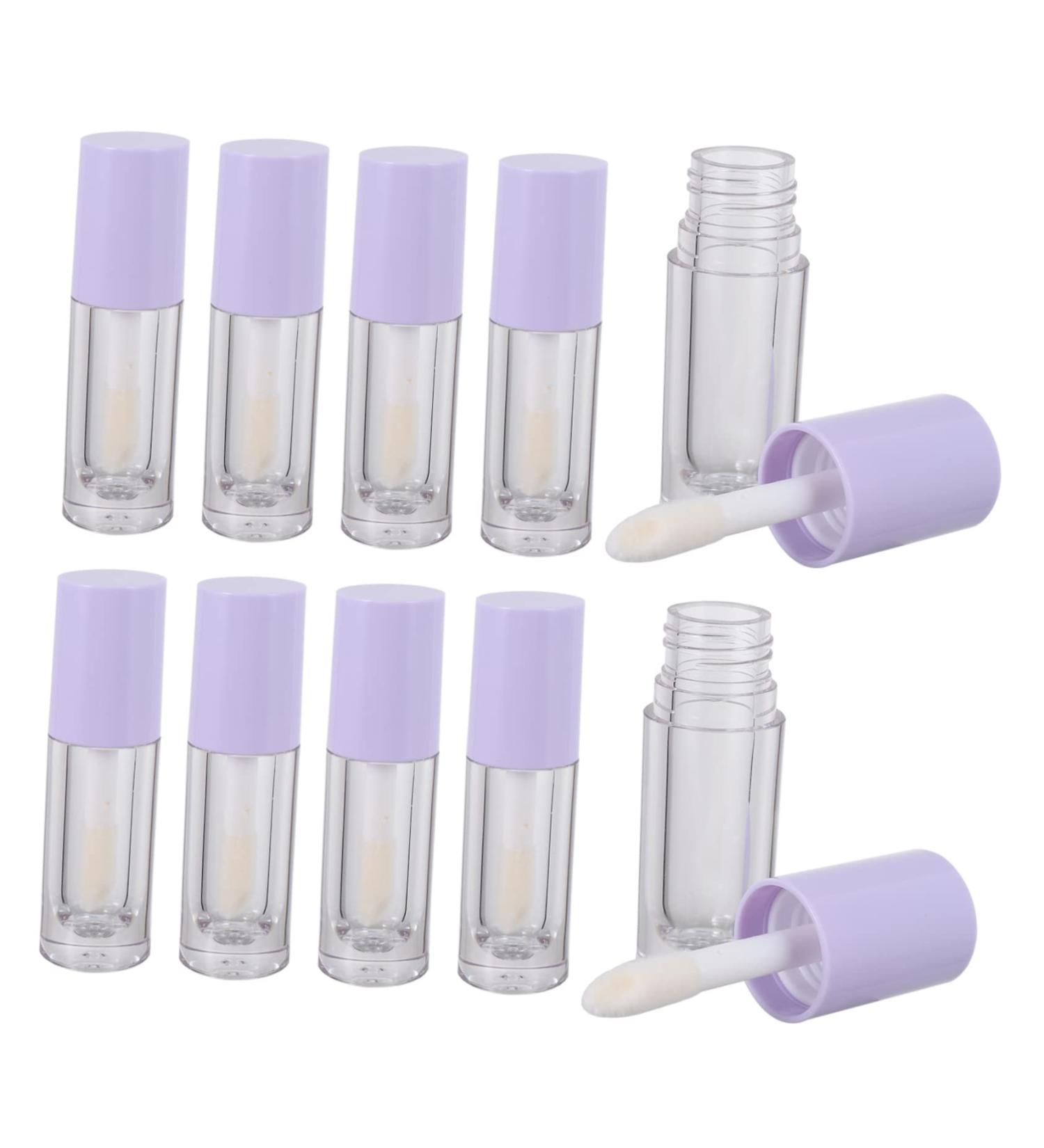 10pcs Lip Gloss Bottle Set - Empty Plastic Tubes with Brush for Lip Oil & Liquid Blush - Ideal for Travel & DIY Beauty - Buy Online on GoSupps.com