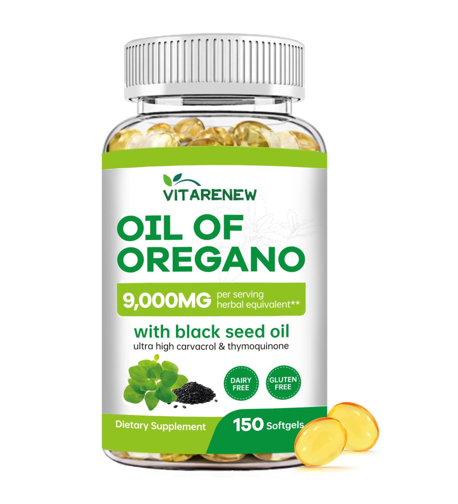 Oil of Oregano with Black Seed Oil 150 Softgels | 2-in-1 Powerful Synergy for Immune Support | High Potency Carvacrol & Thymoquinone Plant Based & Non-GMO 150 Count (Pack of 1) - Buy Online on GoSupps.com