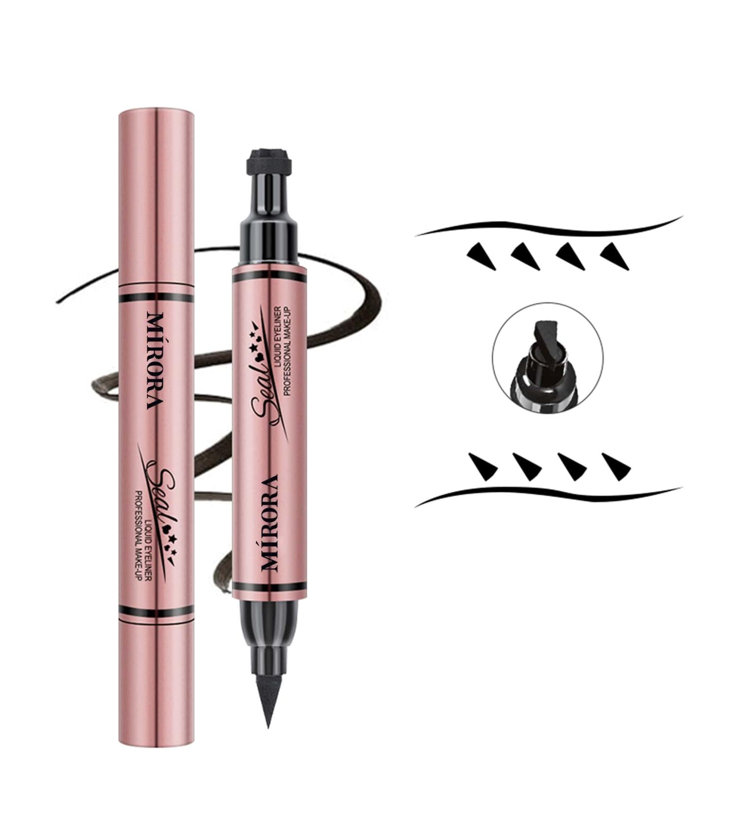 Eyeliner Stamp - Winged Eyeliner Stamp for All Eye Shapes  Easy Cat Eye Stencil Makeup Tool  SmudgeProof & Waterproof Liquid Eye liner Pen  Winged Stamp (10MM  Black) 03:Winged - Buy Online on GoSupps.com