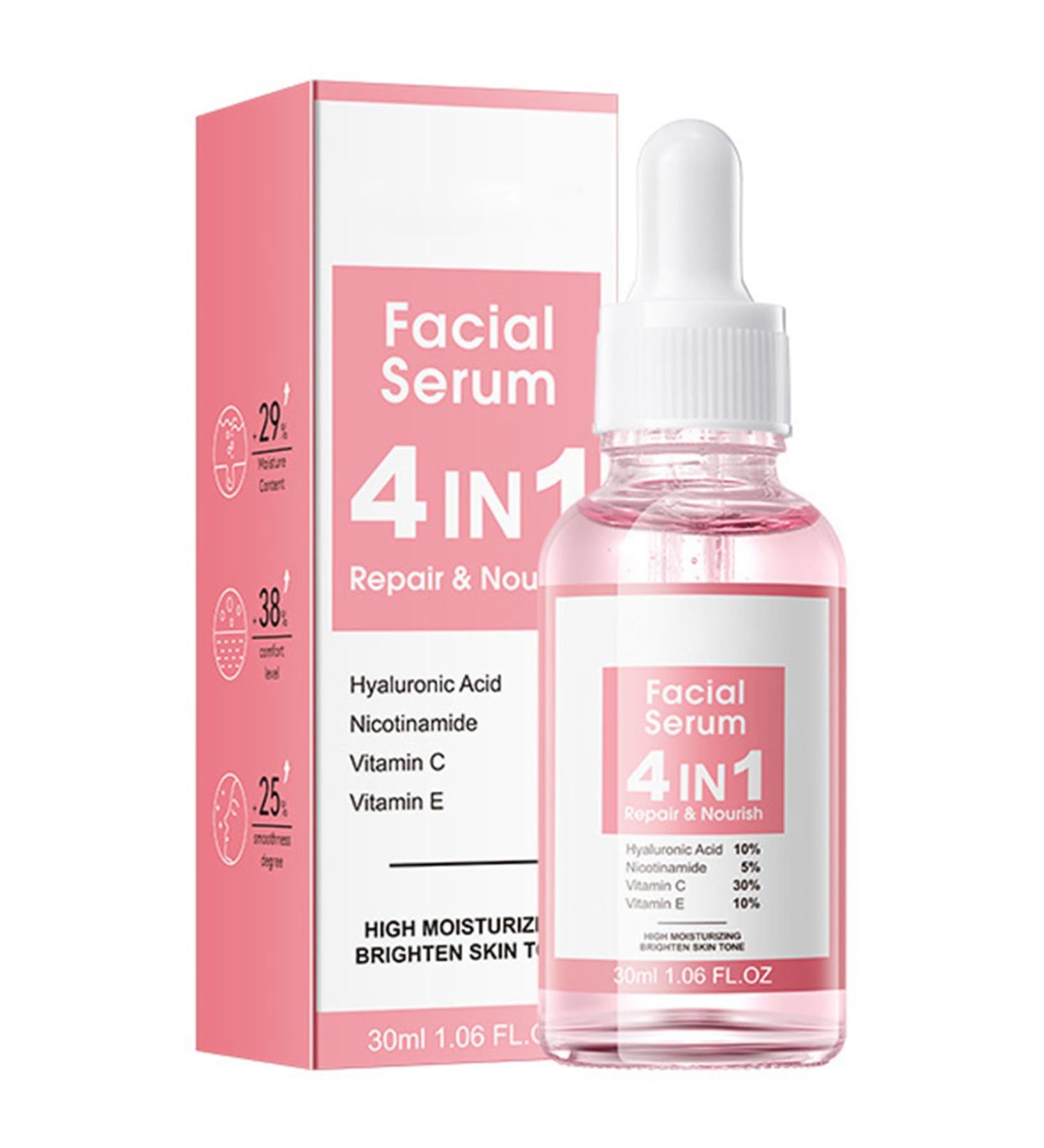 ACSUSS Non Greasy Brightening Facial Essence 30ml Hydrating Serum Lightweight Moisturizer for Women Pink One Size One Size Pink - Buy Online on GoSupps.com
