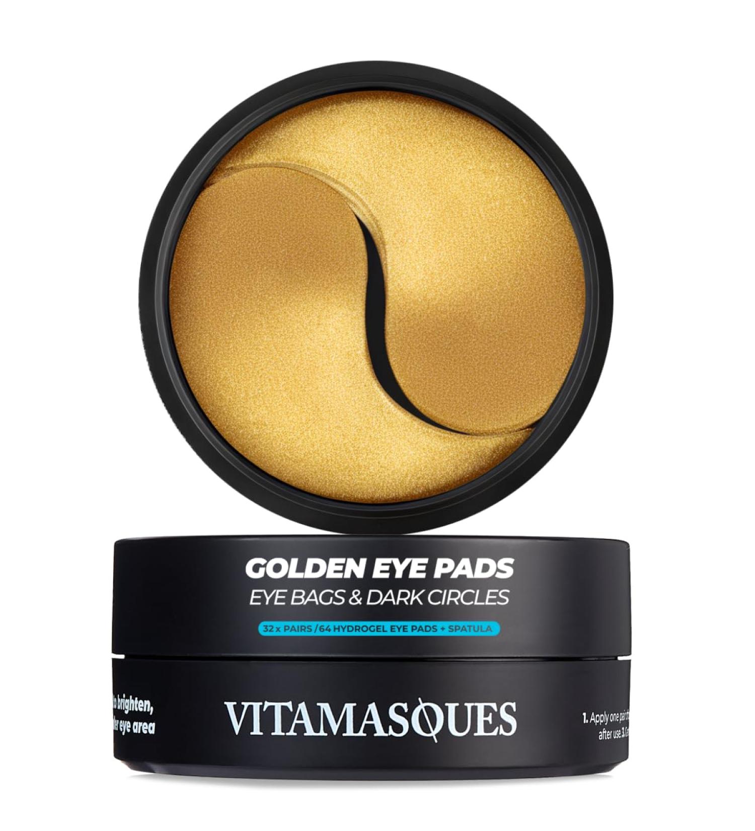 Vitamasques Patchs hydrogel dor s pour yeux gonfl s et yeux : rafra chit en 15 minutes - Formul en Cor e - 32 paires/64 patchs hydrogel - Buy Online on GoSupps.com