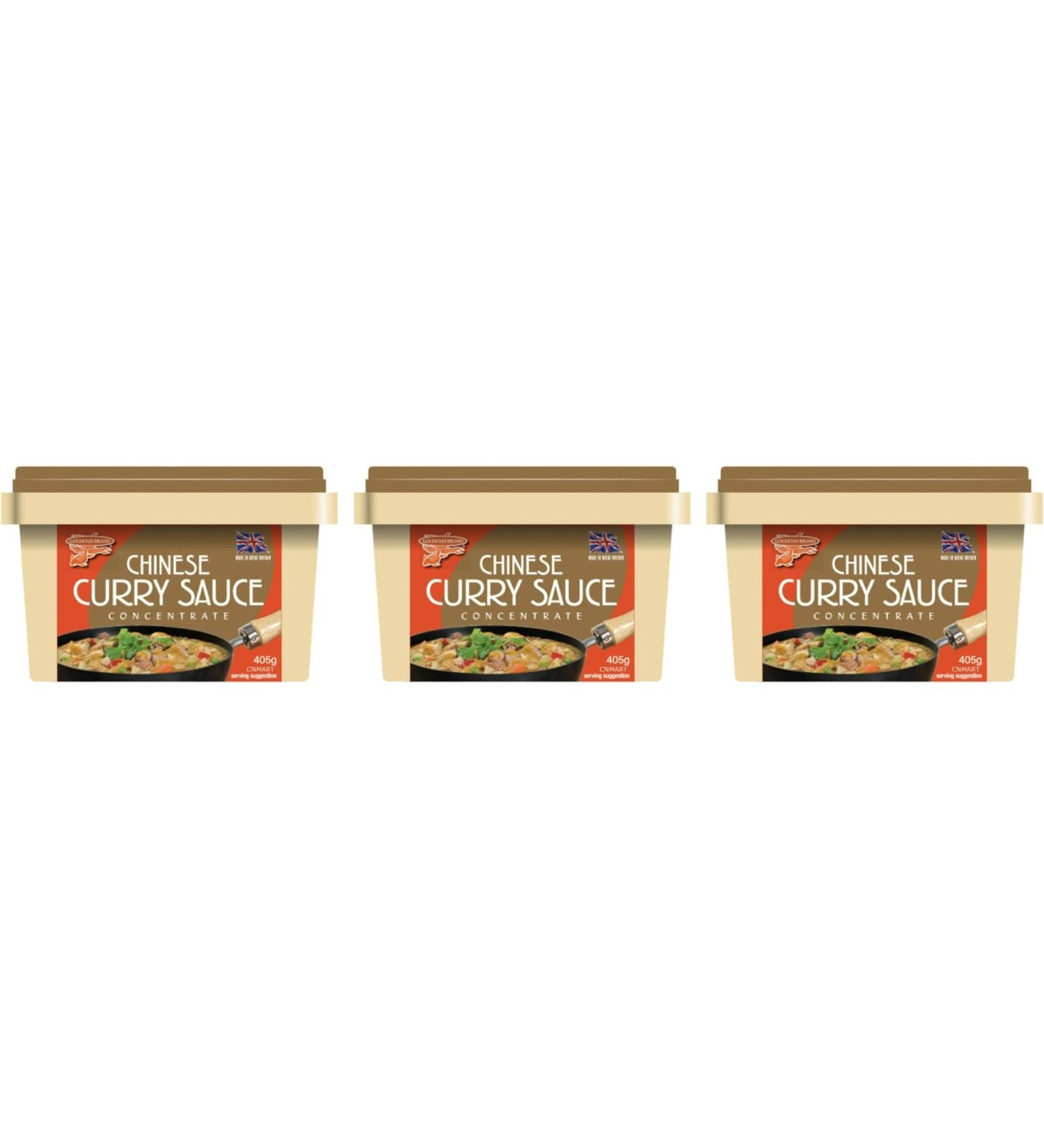Goldfish Chinese Takeaway Curry Sauce Paste Concentrate 405g Original (Pack of 3) by CNMART - Buy Online on GoSupps.com