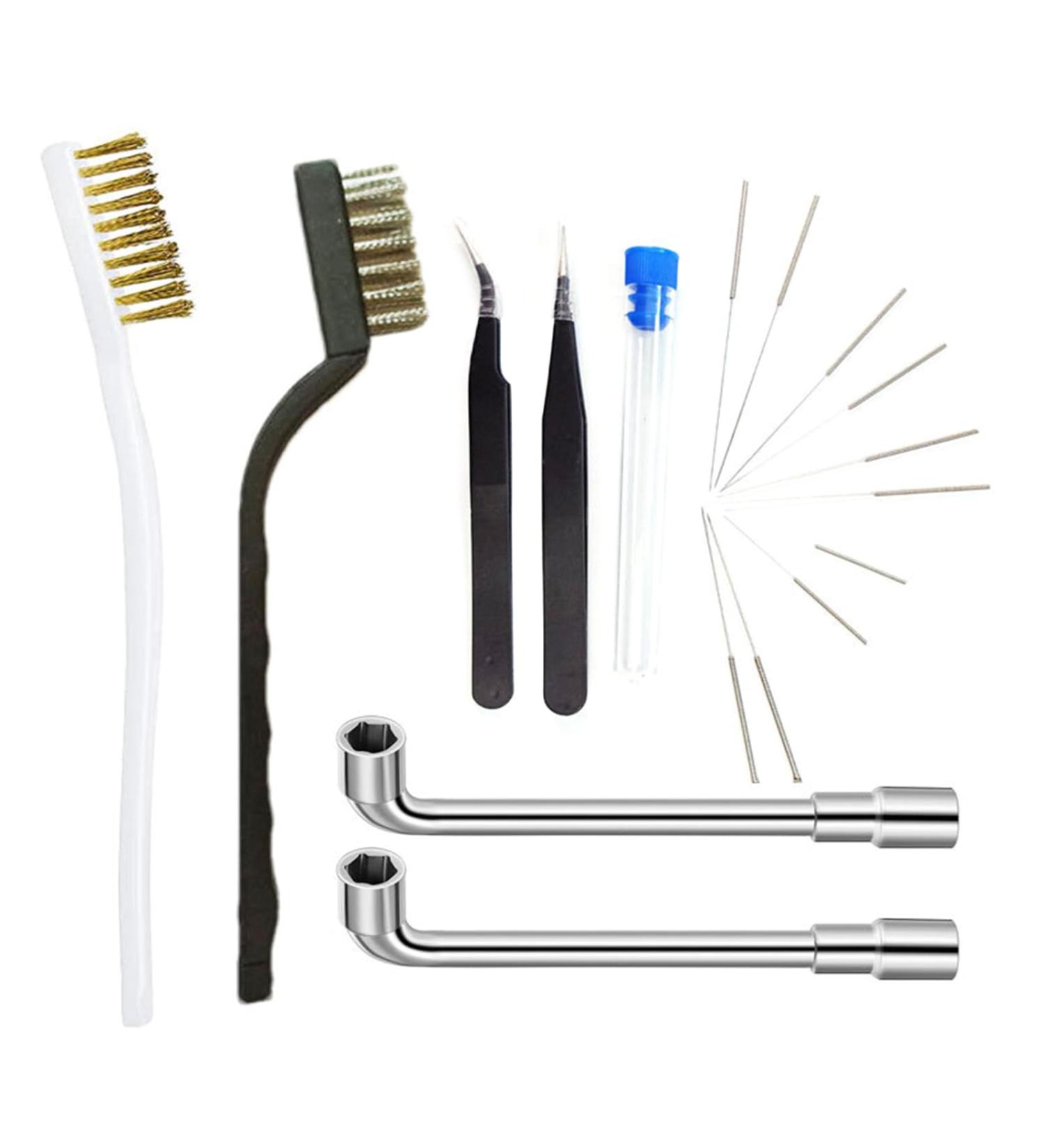 1 Set 3D Printer Nozzle Cleaning Tool Cleaning Brush Tweezers and Cleaning Needle Pin 3D Printer Cleaner Storage Box - Buy Online on GoSupps.com