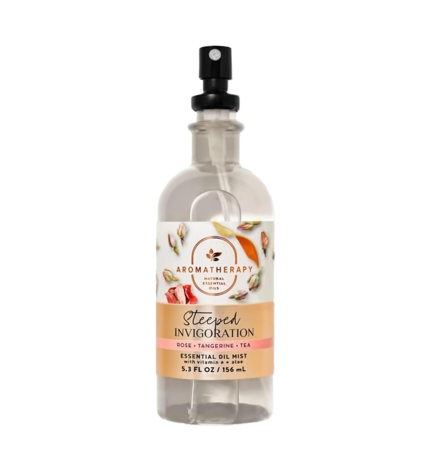 Bath and Body Aromatherapy Steeped Invigoration Rose Tangerine Tea Essential Oil Mist - 5.3 Fl Oz