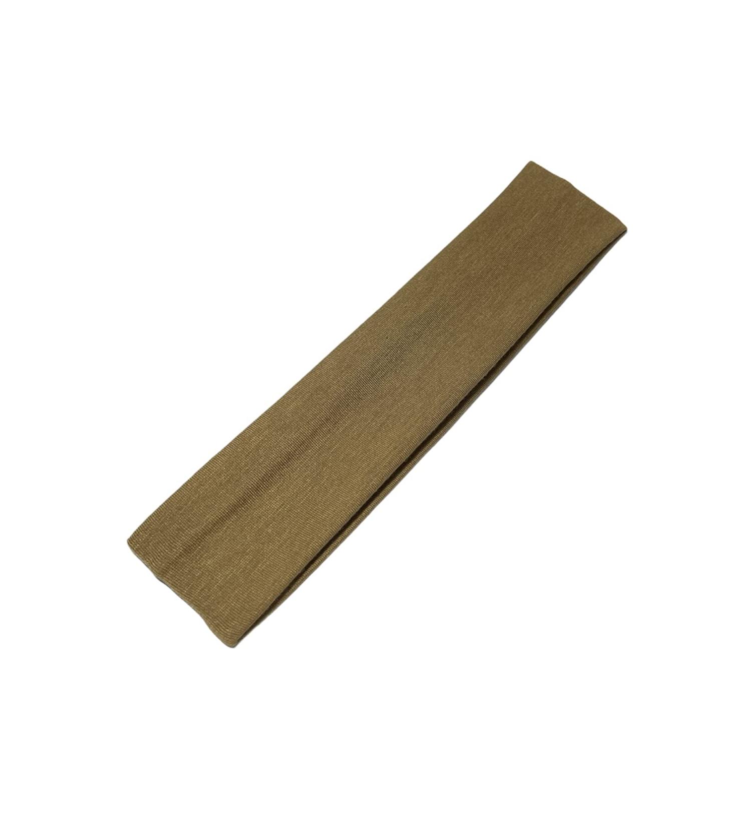 WESTEND CHOICE 5cm Wide Headbands Plain Stretchy Kylie Head Band Bandeau Unisex Headbands for Women & men Soft Hair Band Gym Exercise Yoga Headband (Brown)