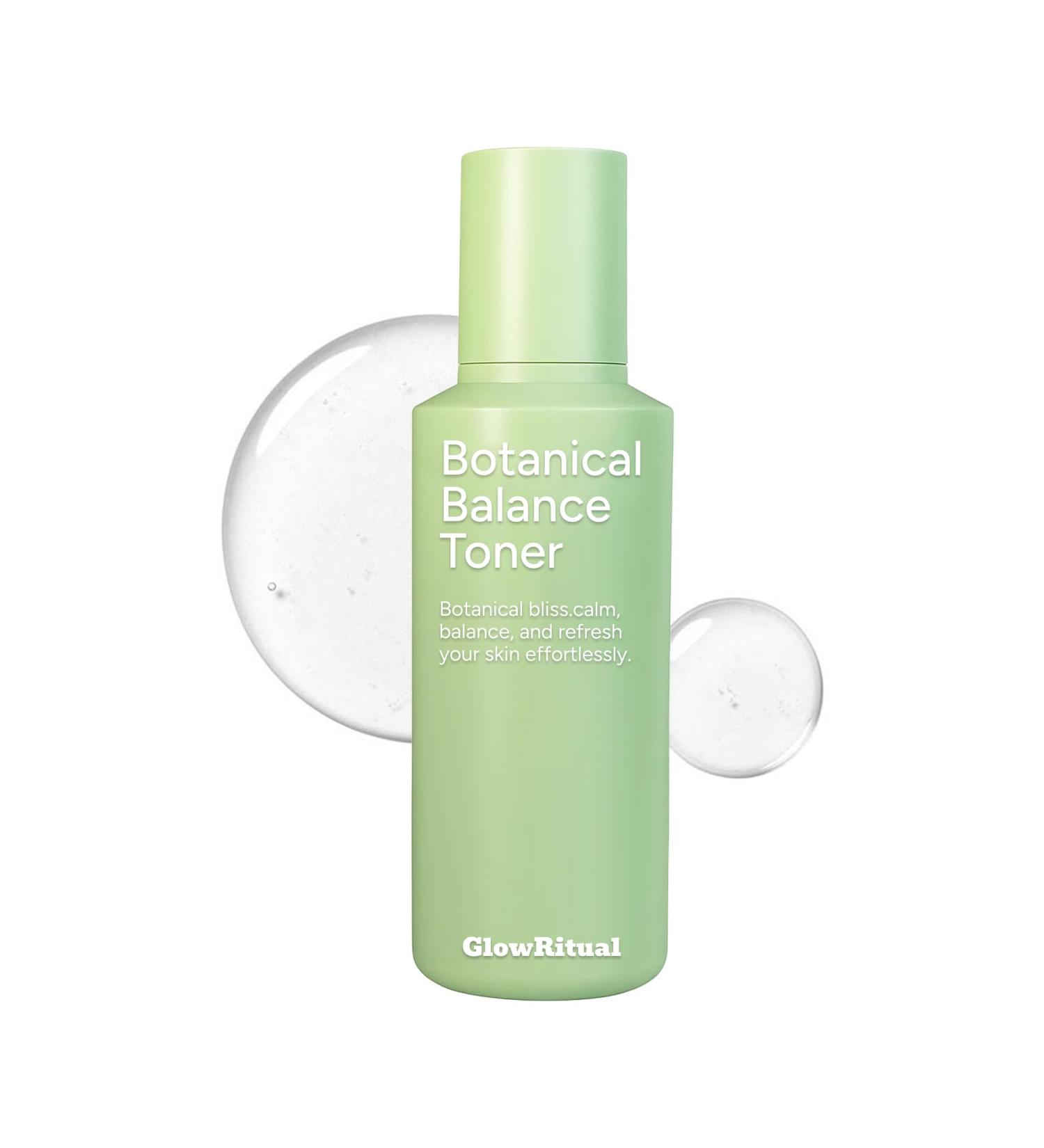 GlowRitual Botanical Balance Toner Hydrating & Soothing Probiotic Toner with Ginseng Collagen & Hyaluronic Acid for Microbiome Balance Pore Refining & Plumping for Sensitive & Acne-Prone Skin 1 - Buy Online on GoSupps.com