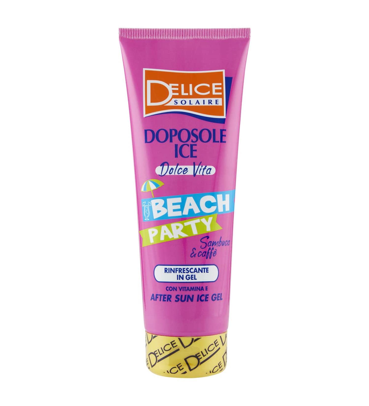 Delice Solaire Nachosole Ice Beach Dolce Vita 250ml - Refreshing Aloe Vera & Vitamin E After-Sole Gel | Dermatologically Tested for Smooth Skin - Buy Online on GoSupps.com