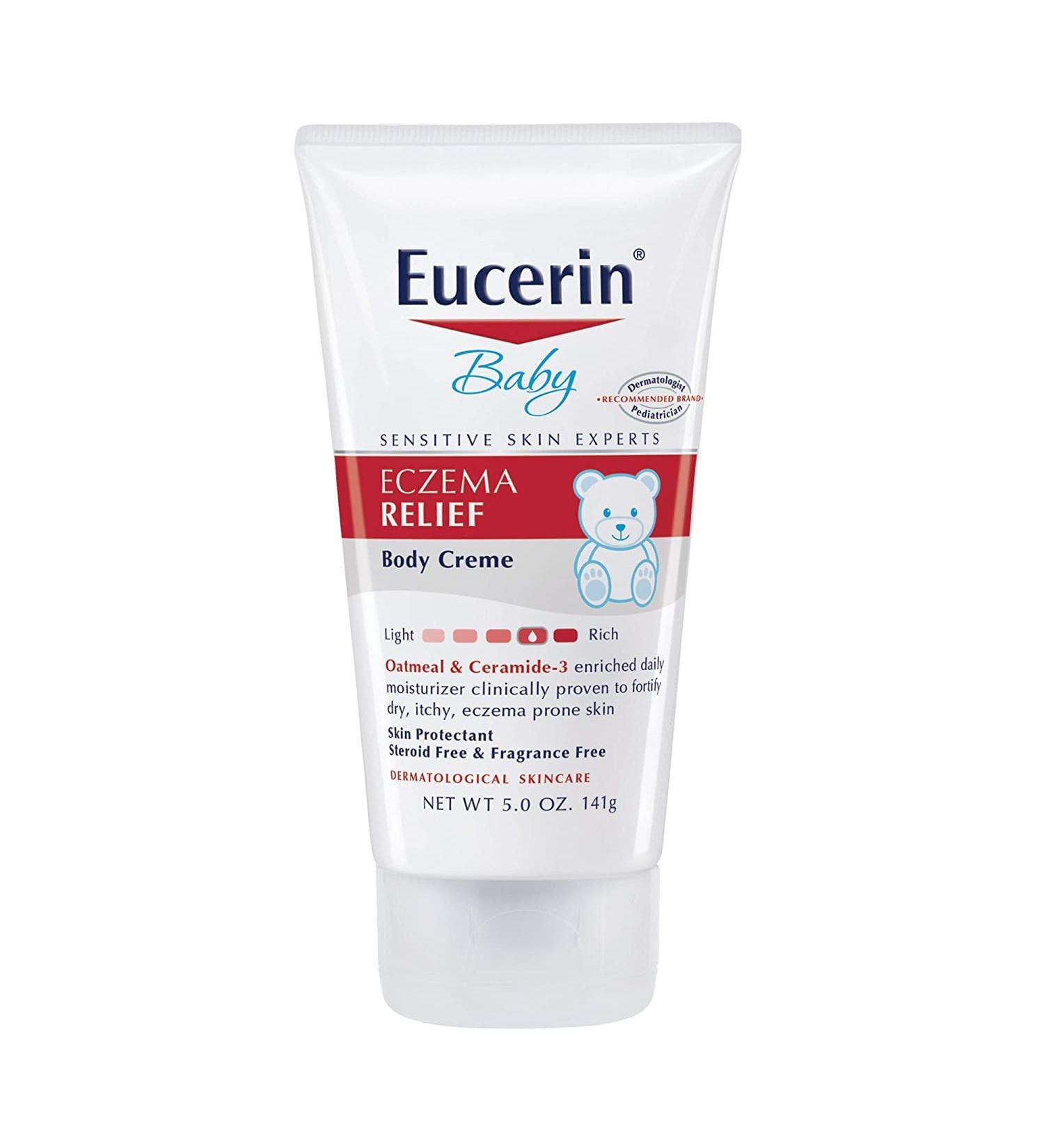 Eucerin Baby Eczema Relief Body Cream 5 oz. Tube | Steroid & Fragrance Free | Ages 3+ Months - Buy Online on GoSupps.com