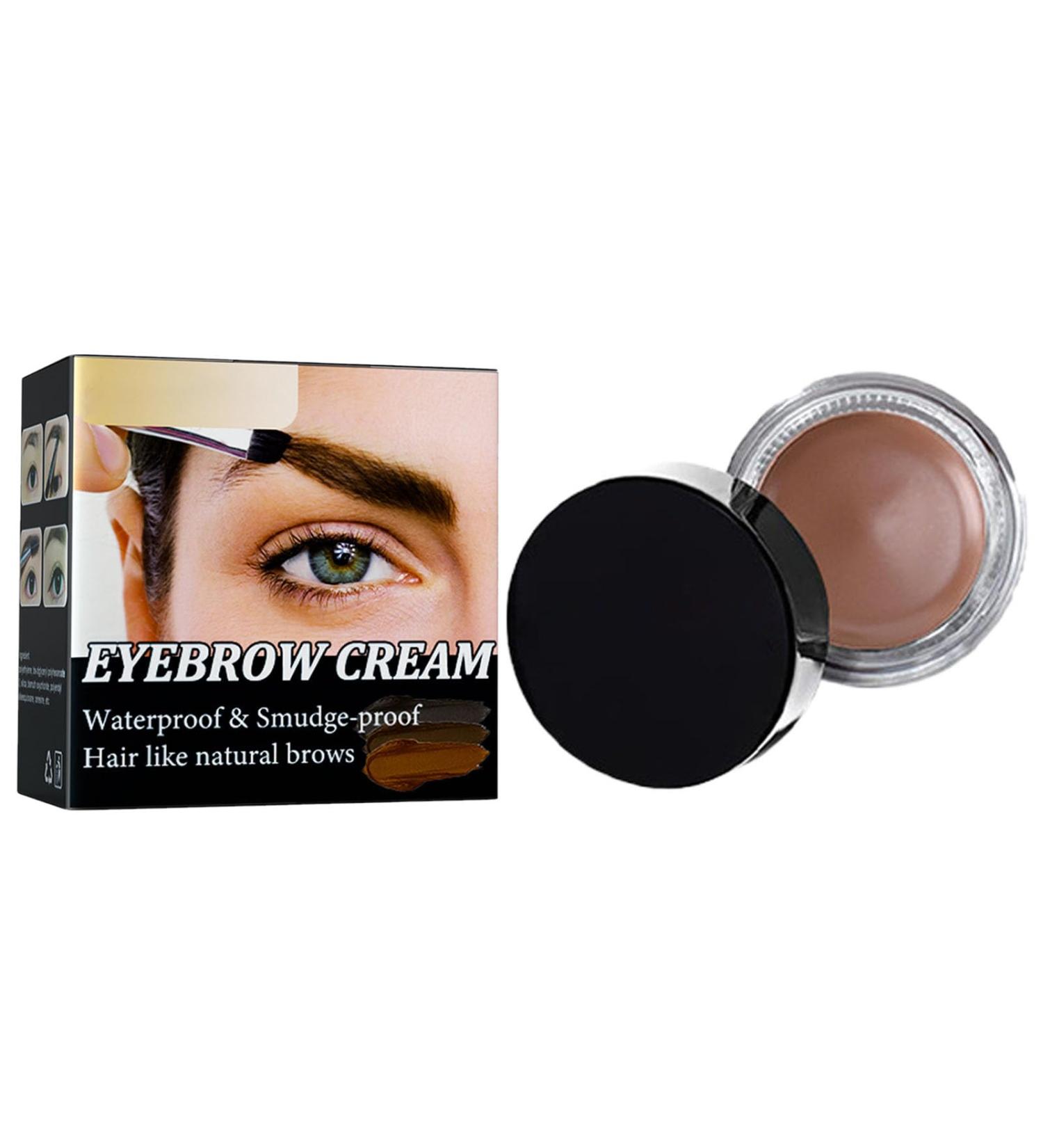 1PCS Eyebrow Pomade Waterproof Eyebrow Cream Smudge Proof Brow Pomade Sweat Proof Long Lasting for Natural Looking Eyebrow Makeup Light Brown - Buy Online on GoSupps.com