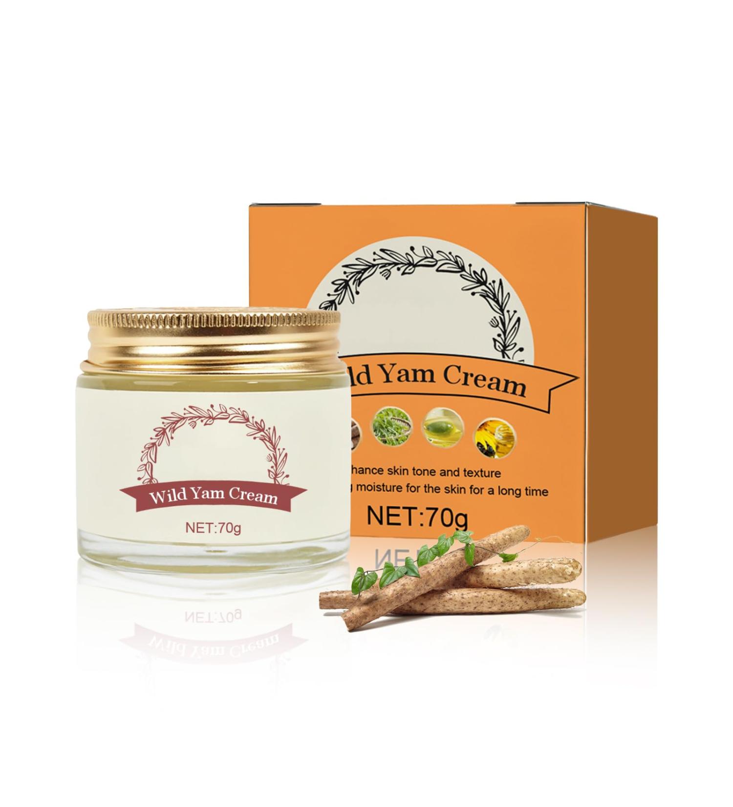 Wild Yam Cream Organic pour quilibre Hormonal Skin Moisturizer Cr me Hydratante Visage Cr me D'igname Sauvage Cr me R paratrice for Pms & Menopause Relief for All Skin - Buy Online on GoSupps.com
