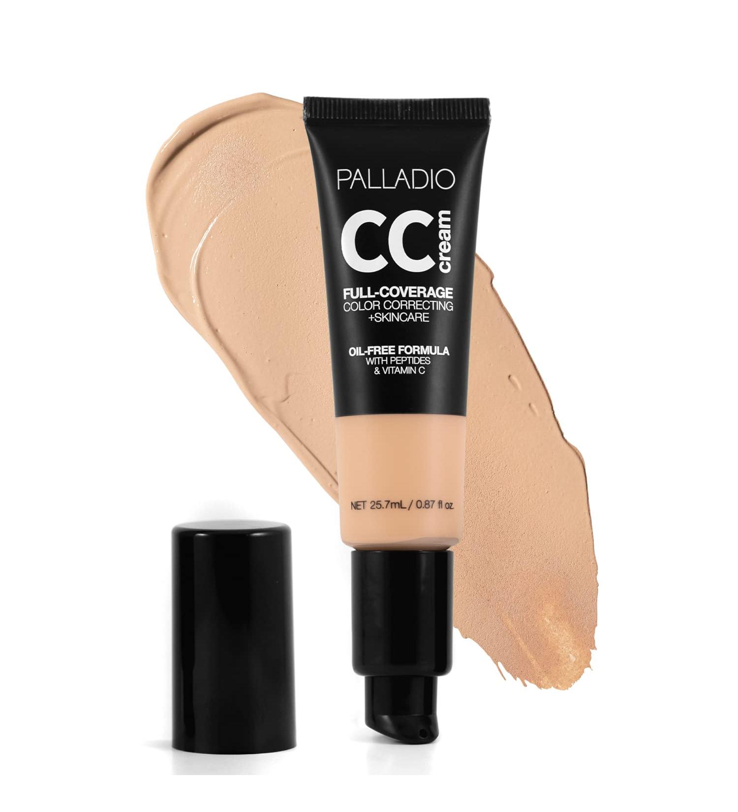 Palladio Full-Coverage CC Cream with Peptides & Vitamin C, Corrects Redness, Uneven Skin Tone, Buildable Foundation Coverage - Light 21C 25.70g - Buy Online on GoSupps.com