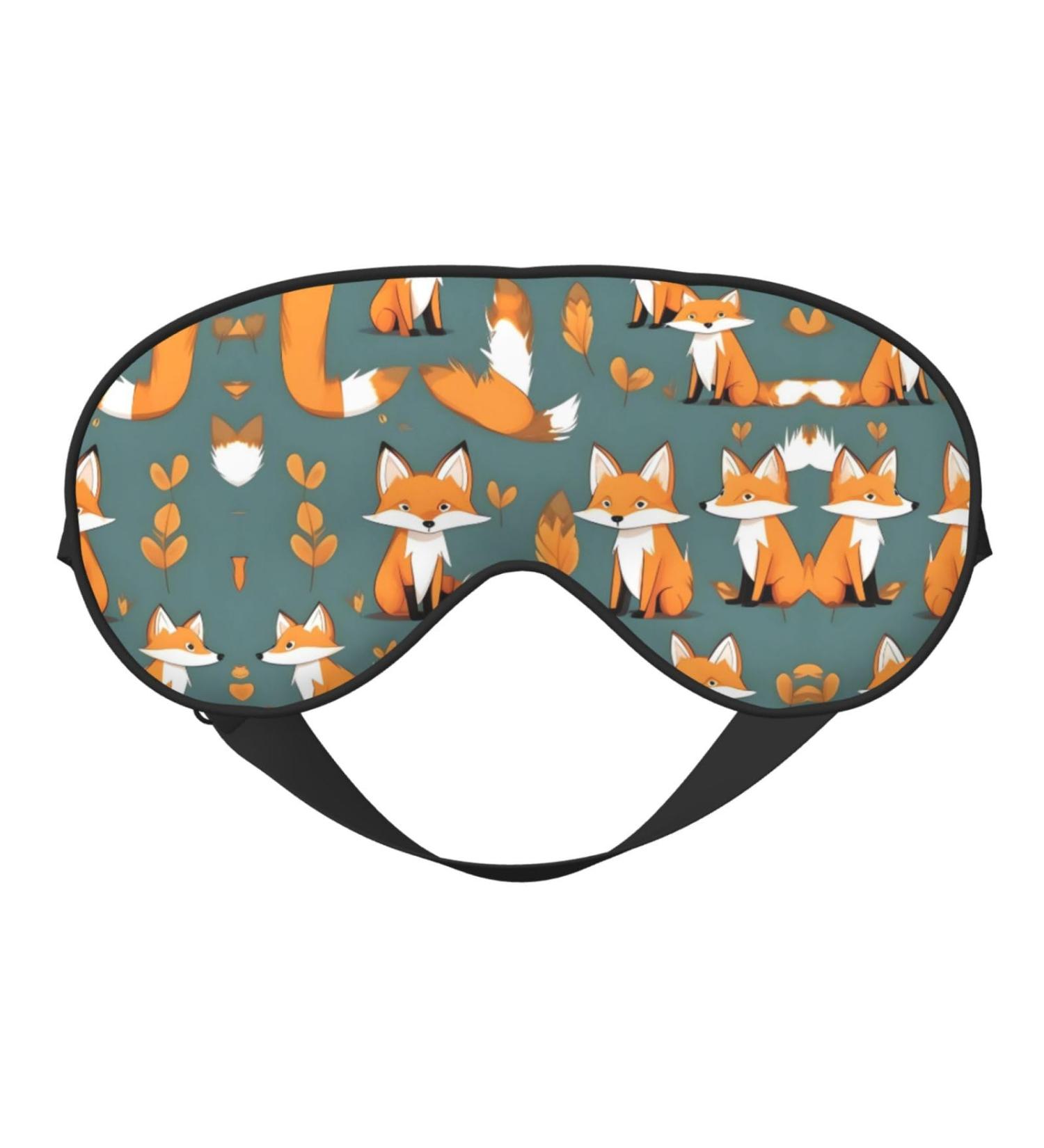 Yellow Fox Eye Mask - Soft Elastic & Adjustable Sleep Mask for Men & Women | Perfect Nighttime Comfort - Buy Online on GoSupps.com