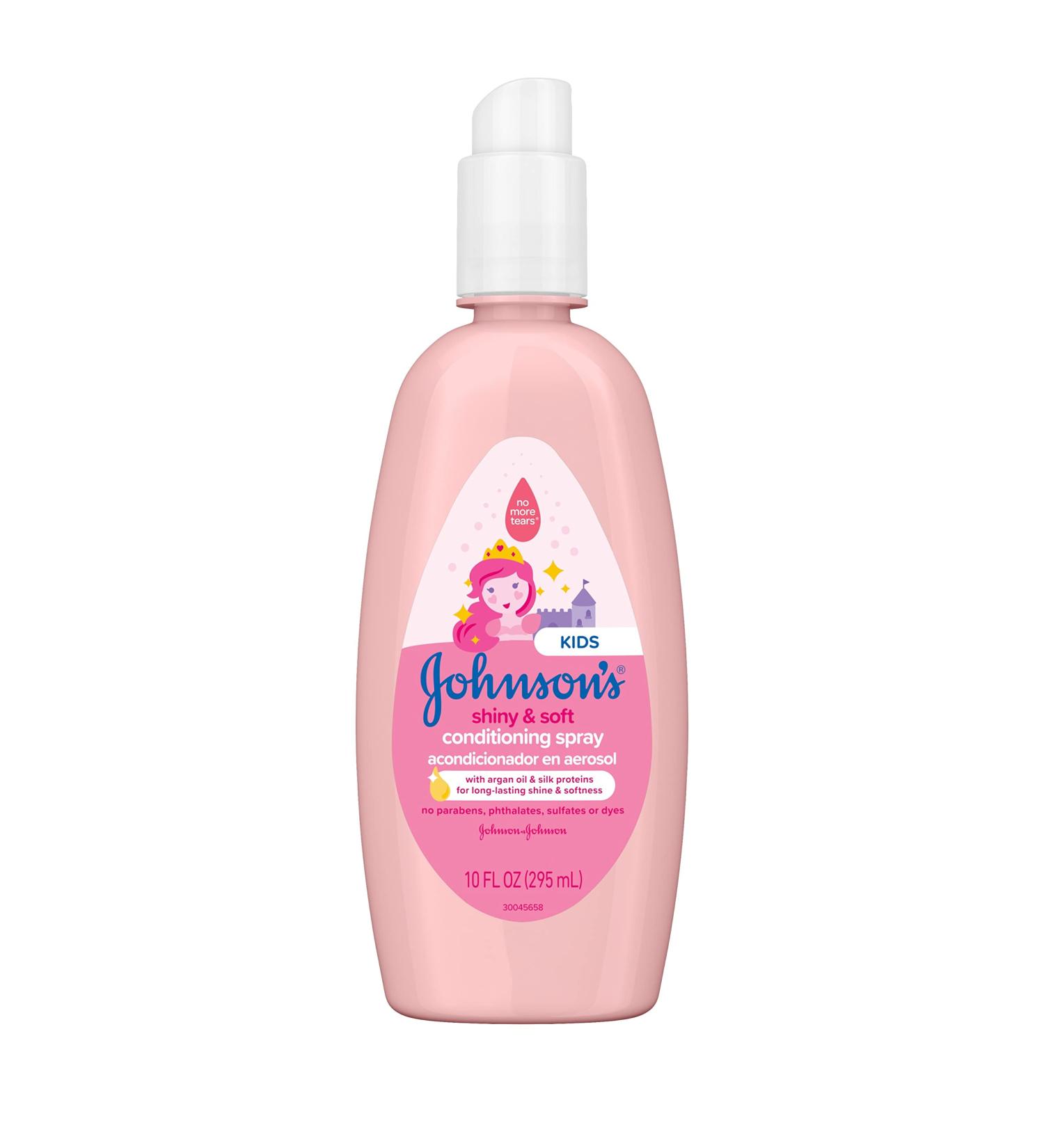 Johnson's Baby Kids Shiny & Soft Conditioning Spray - 10 fl oz (295 ml) for Tangle-Free Hair - Buy Online on GoSupps.com