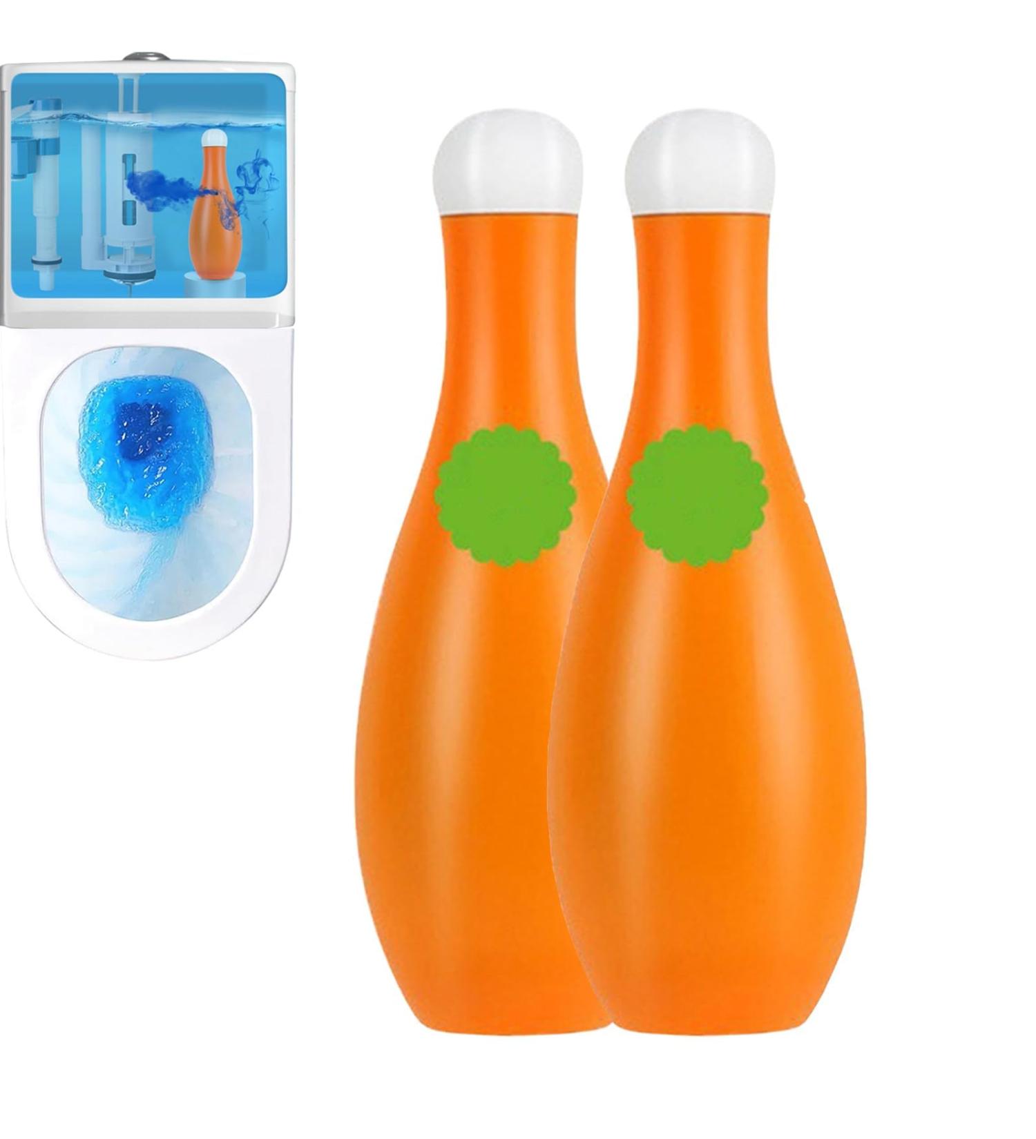 Blue Bubble Toilet Cleaner Bottled Automatic Long-lasting Toilet Cleaner Scrubbing Foam Toilet Cleaner Suitable for Water Tanks to Prevent Scale 2pcs - Buy Online on GoSupps.com