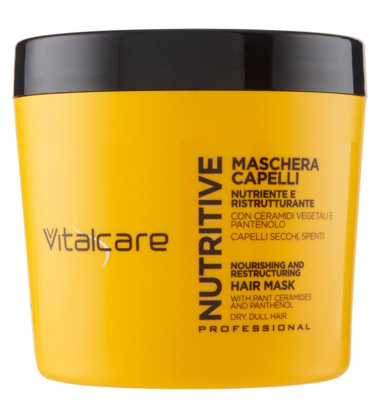 Buy VitalCare Nutritive Hair Mask | Nourishing Treatment for Dry Hair with Ceramids & Panthenol | 500 ml - Restructuring Care for Blunt Hair - Buy Online on GoSupps.com