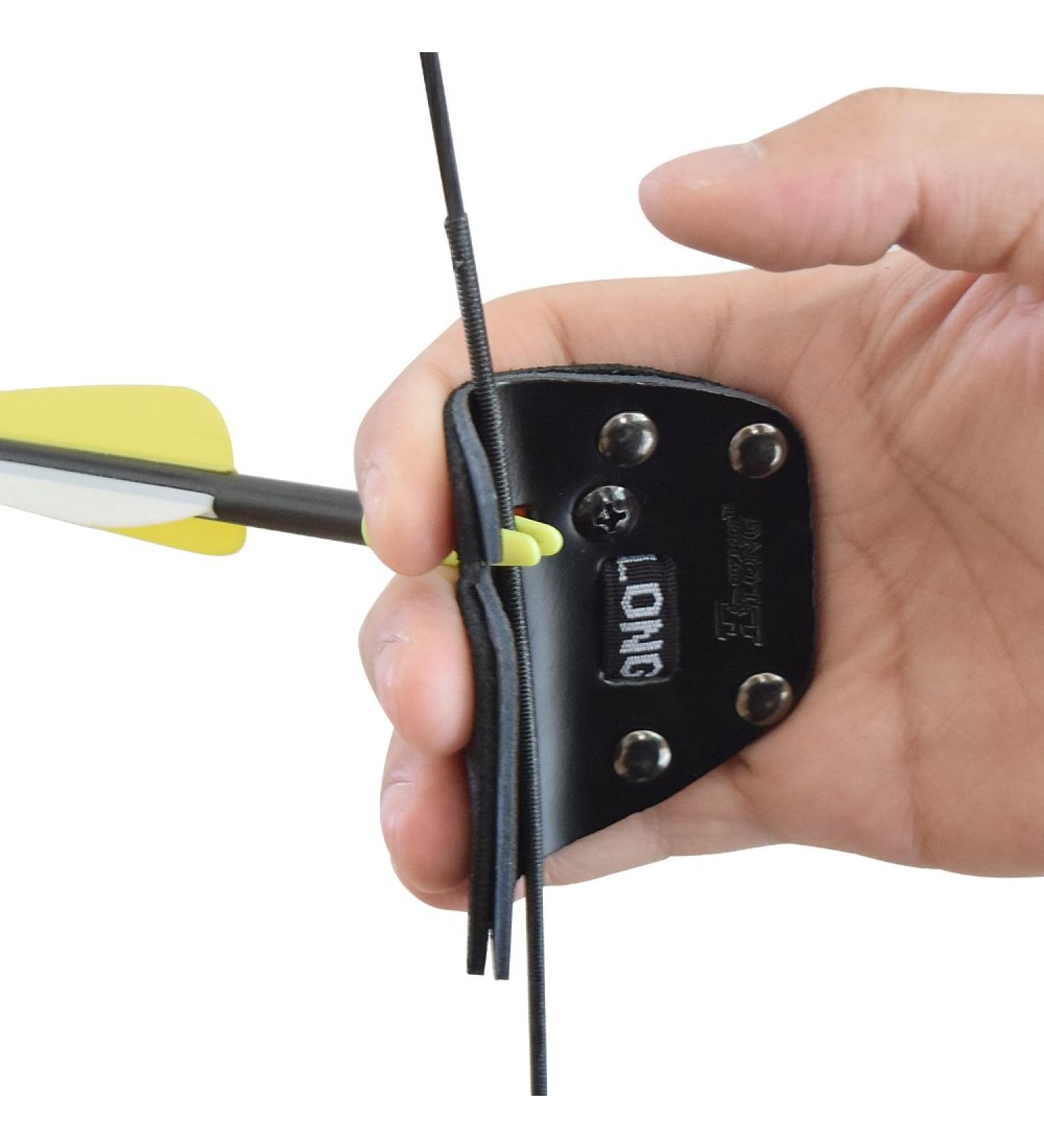 SHENG-RUI Archery Cow Leather Finger Tab for Recurve Bow, Right Handed, Black - Buy Online on GoSupps.com