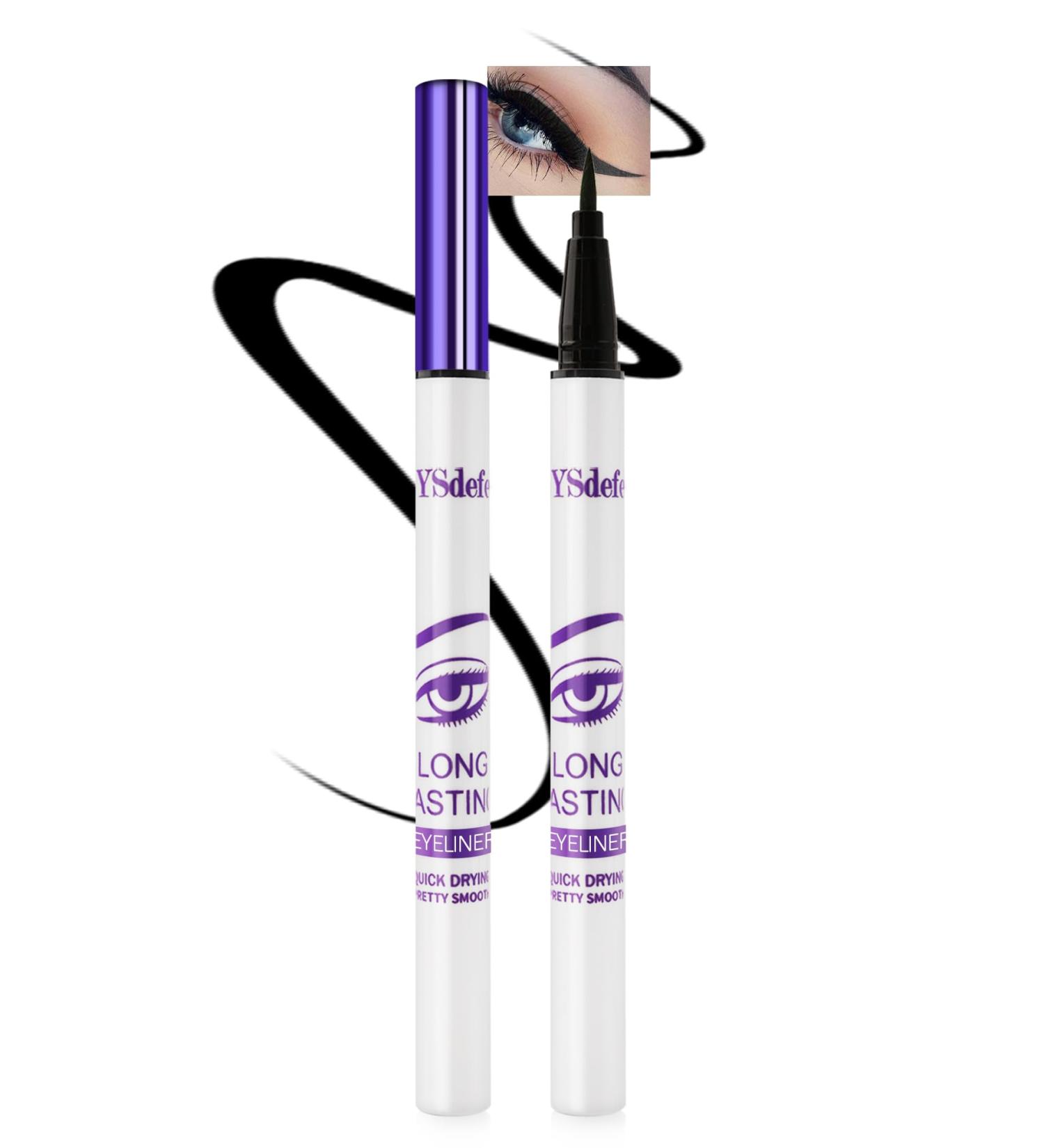  LYSdefeu Waterproof matte liquid eyeliner highly pigmented and long-lasting smudge-proof quick-drying for everyday and festival use color makeup vegan-01 black - Buy Online on GoSupps.com