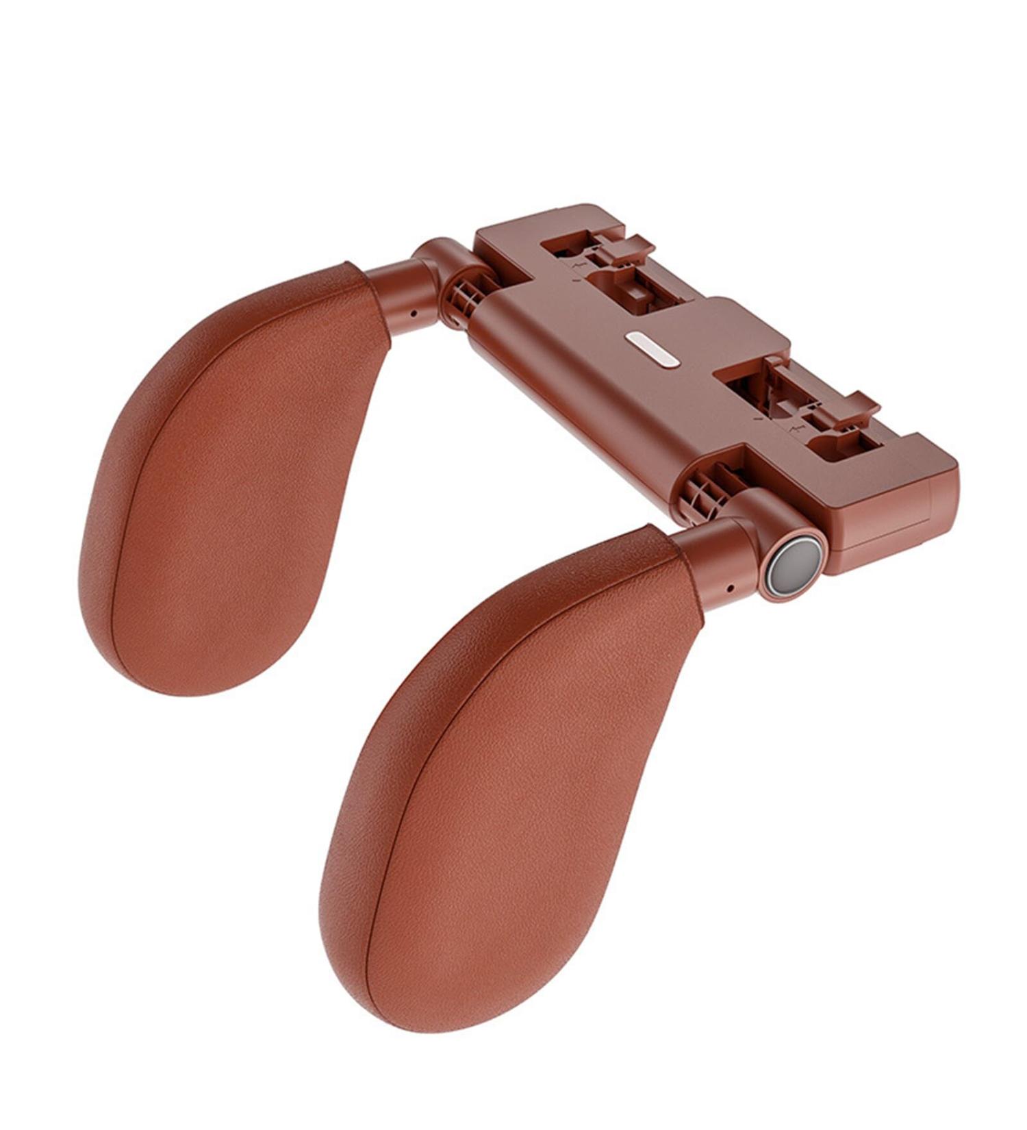 SANON Car Seat Headrest Pillow Adjustable U shaped Car Headrest Pillow Car Neck Support Sleeping Pillow for Adults Brown