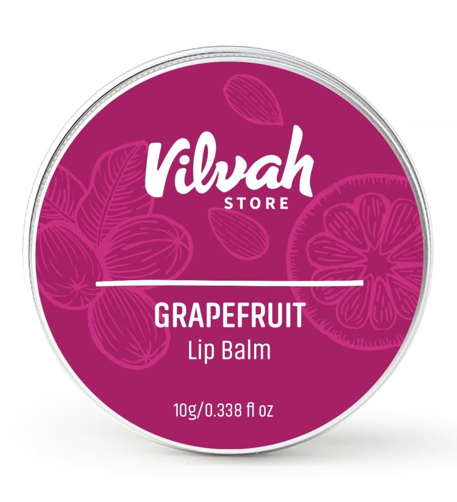 Vilvah Store Grapefruit Lip Balm - Moisturizing Tinted Balm for Dark Dry Pigmented Lips | 10g - Unisex - Buy Online on GoSupps.com