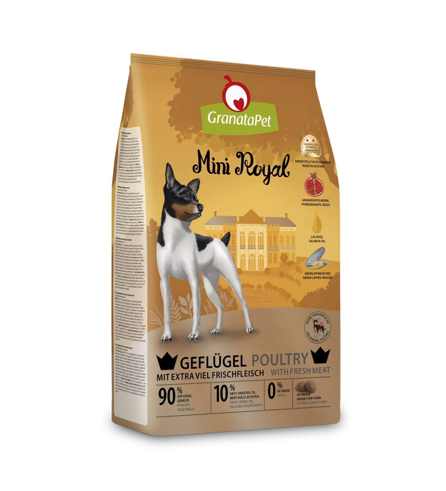 GranataPet Mini Royal - Dry Food for Dogs - Grain Free and No Added Sugar - Complete Food for Adult Dogs - 1 kg - Buy Online on GoSupps.com