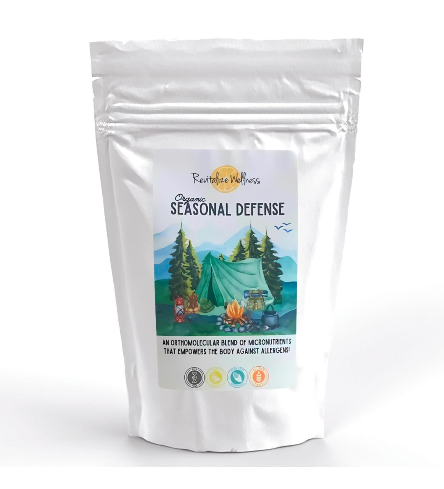 Revitalize Wellness Organic Seasonal Defense Powder Formerly Allergy Defense | Bromelain, Vitamin B3, Vitamin C, Quercetin, and NAC | No Sugar Added | Fruit Punch Flavor | 30 Servings - Buy Online on GoSupps.com
