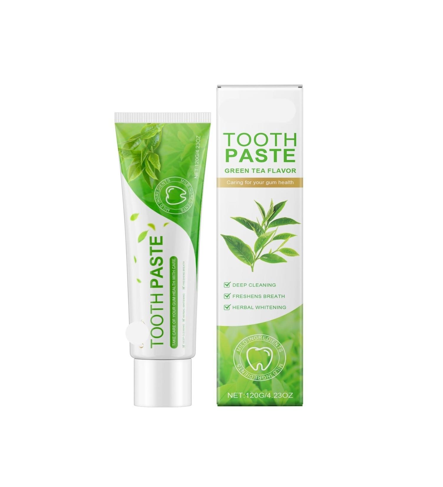 KLYso Green Tea Whitening Toothpaste - Gentle Cleaning Stain Removal & Enamel Protection for Sparkling Teeth(3PCS) - Buy Online on GoSupps.com
