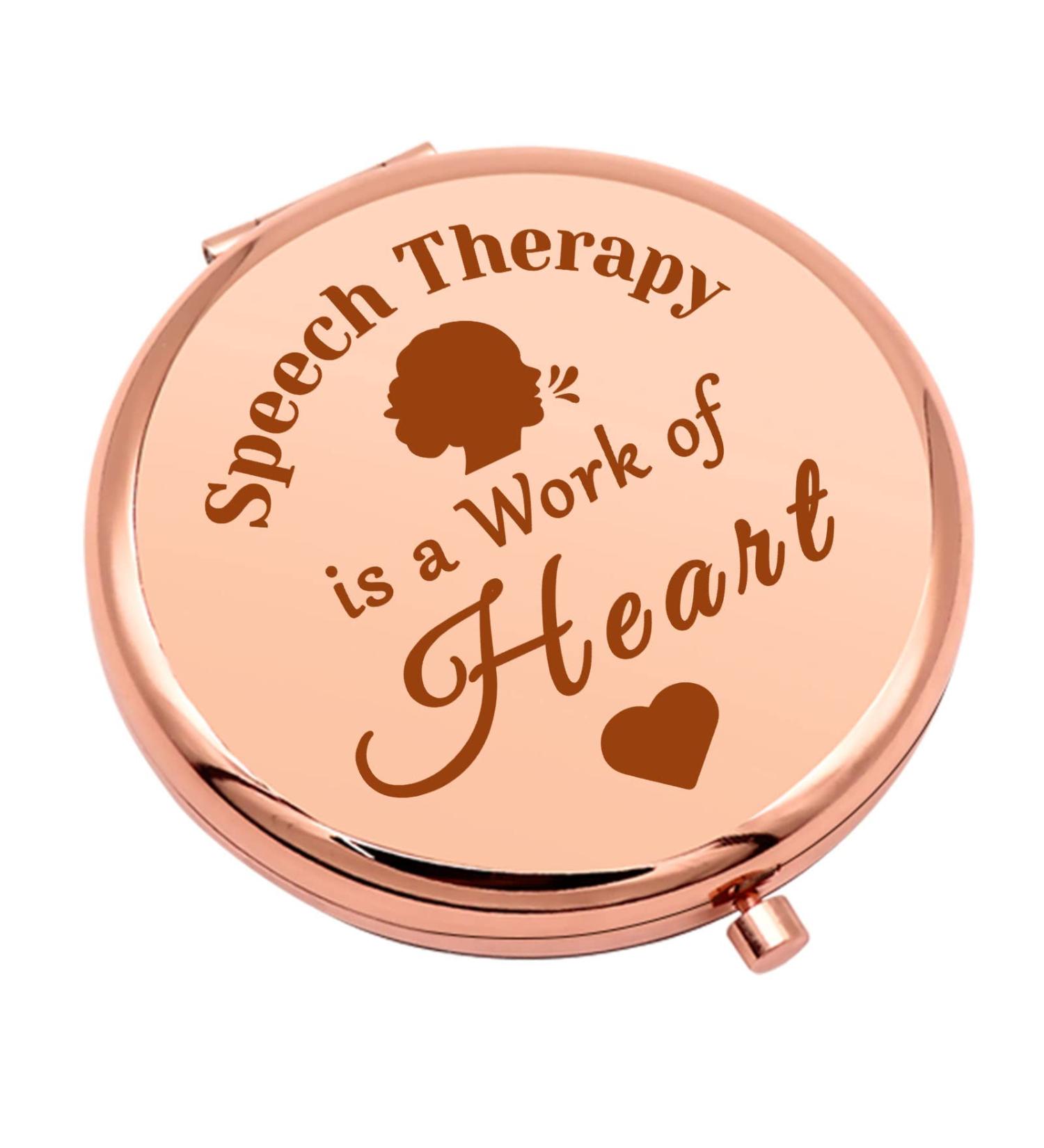 Speech Therapist Appreciation Gifts Compact Makeup Mirror Speech Language Pathologist Gifts for Women Thank You Gift Folding Makeup Mirror Retirement Gift for SLP Christmas Birthday Gifts - Buy Online on GoSupps.com