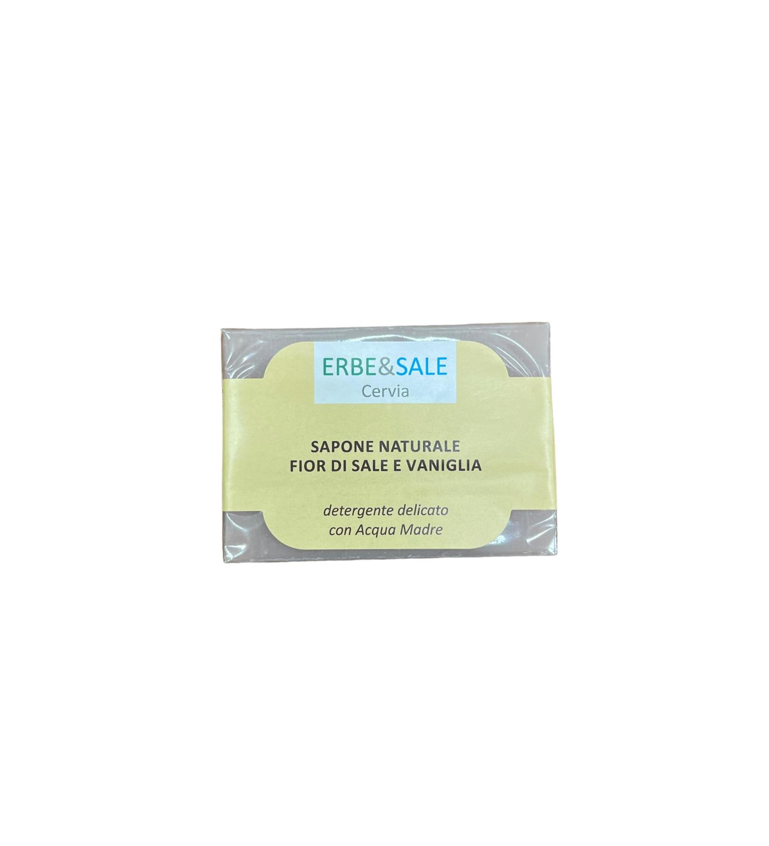 Herbs & Salt of Cervia Natural Soap Fleur de Sel and Vanilla Gentle Cleanser with Mother Water 100g Made in Italy - Buy Online on GoSupps.com